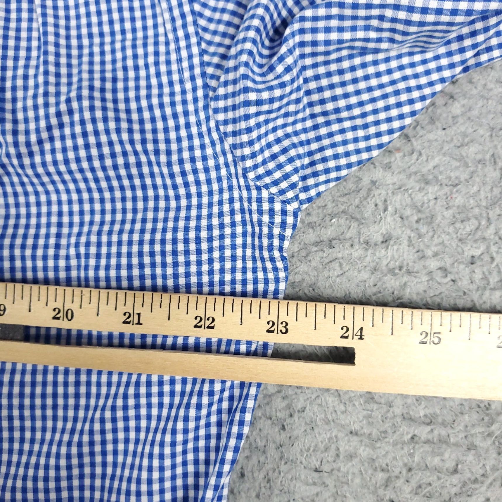 Tommy Hilfiger Tommy Hilfiger Dress Shirt Mens 15.5 Blue Check Long Sleeve Button Up Size 40R - 5 Thumbnail