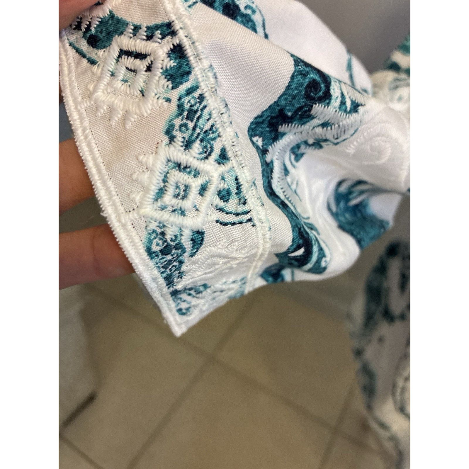 Chicos Chico's Paisley Embroidered teal Cardigan Kimono Duster L Size L / US 10 / IT 46 - 10 Thumbnail