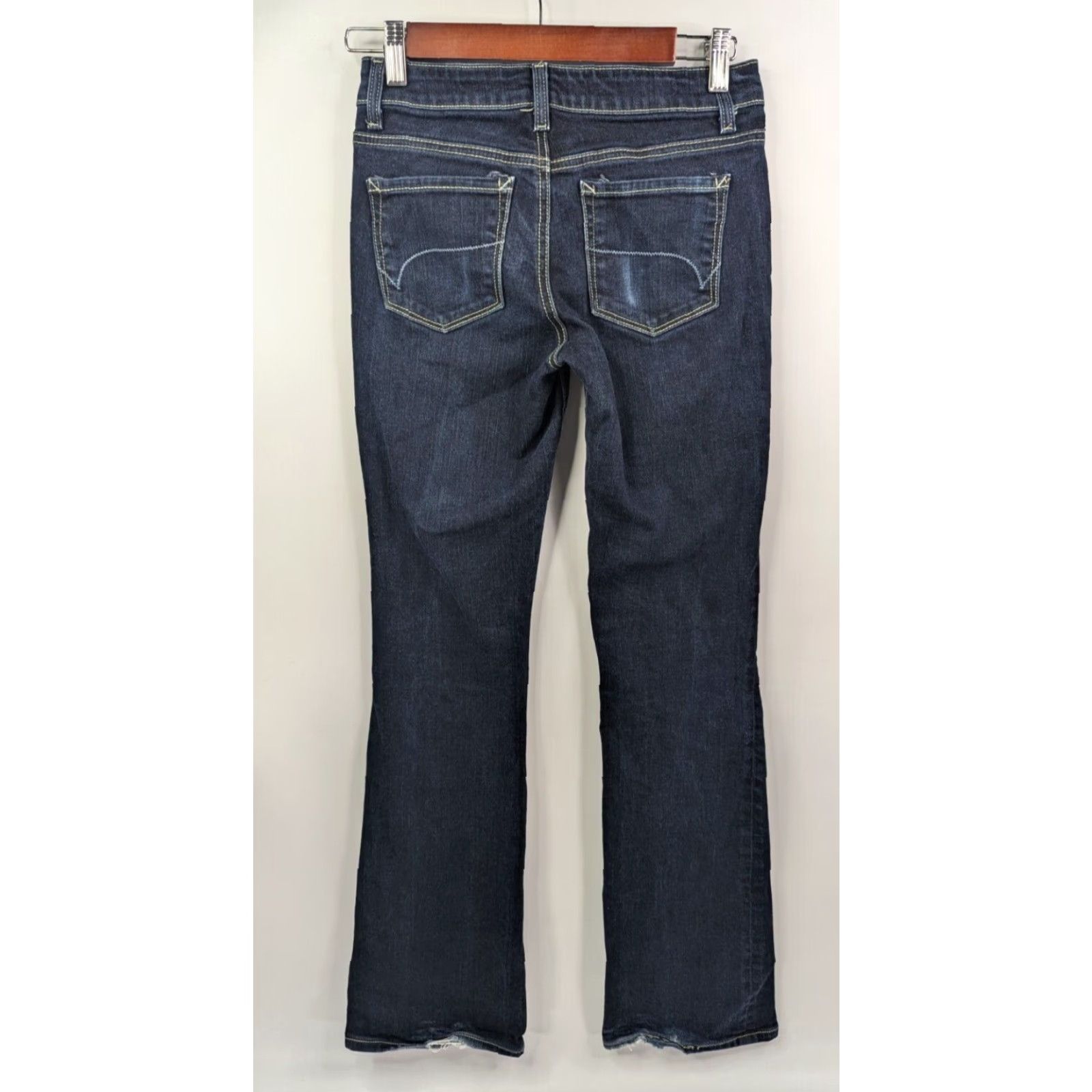 Hard Tail VINTAGE Hard Tail Cathy Flared Jeans Womens 26 Blue Denim Low Rise Y2K Style Made In USA Size 26" / US 2 / IT 38 - 4 Thumbnail