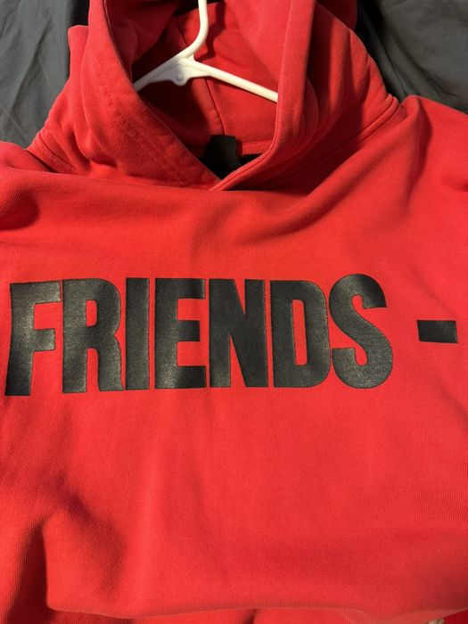 Vlone friends sale hoodie red