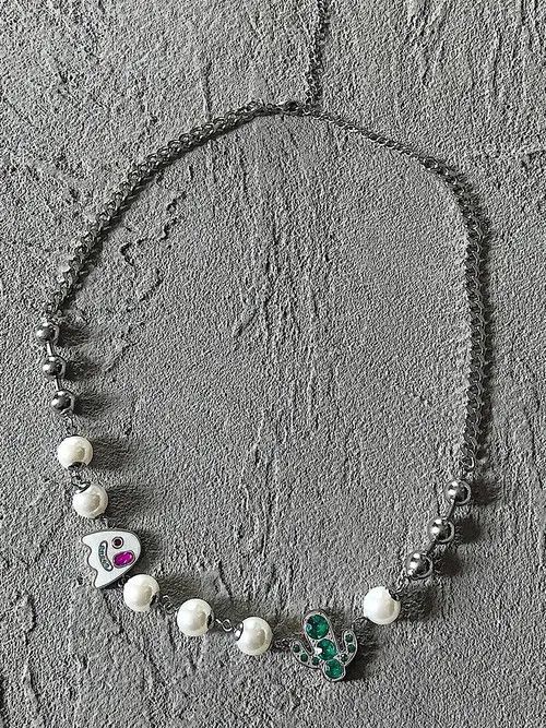 Japanese Brand Retro punk necklace Size ONE SIZE - 1 Thumbnail