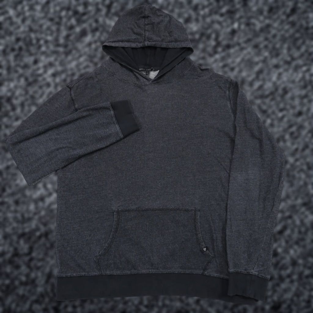 Vintage Pact Organic Hoodie Mens Large Charcoal Grey Terry Fleece Knit Hooded Pullover Size US L / EU 52-54 / 3 - 1 Thumbnail