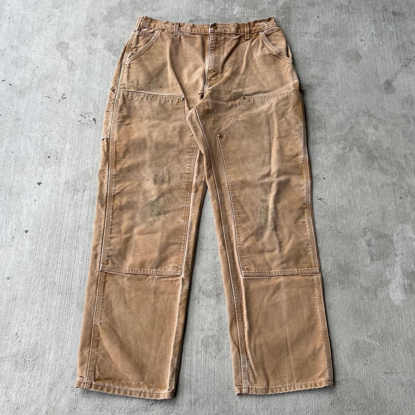 Carhartt × Vintage Carhartt brown double knee work wear carpenter pants Size US 36 / EU 52 - 1 Thumbnail