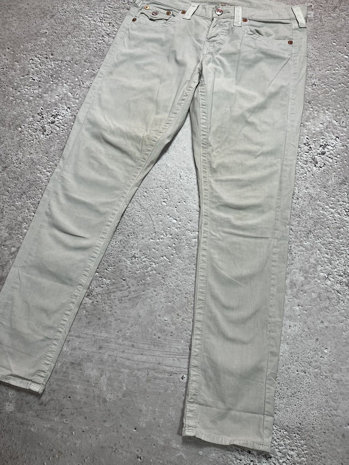 True Religion True Religion Cameron Beige Jeans Women’s Size L Made in USA Size 34" / US 12 / IT 48 - 11 Thumbnail
