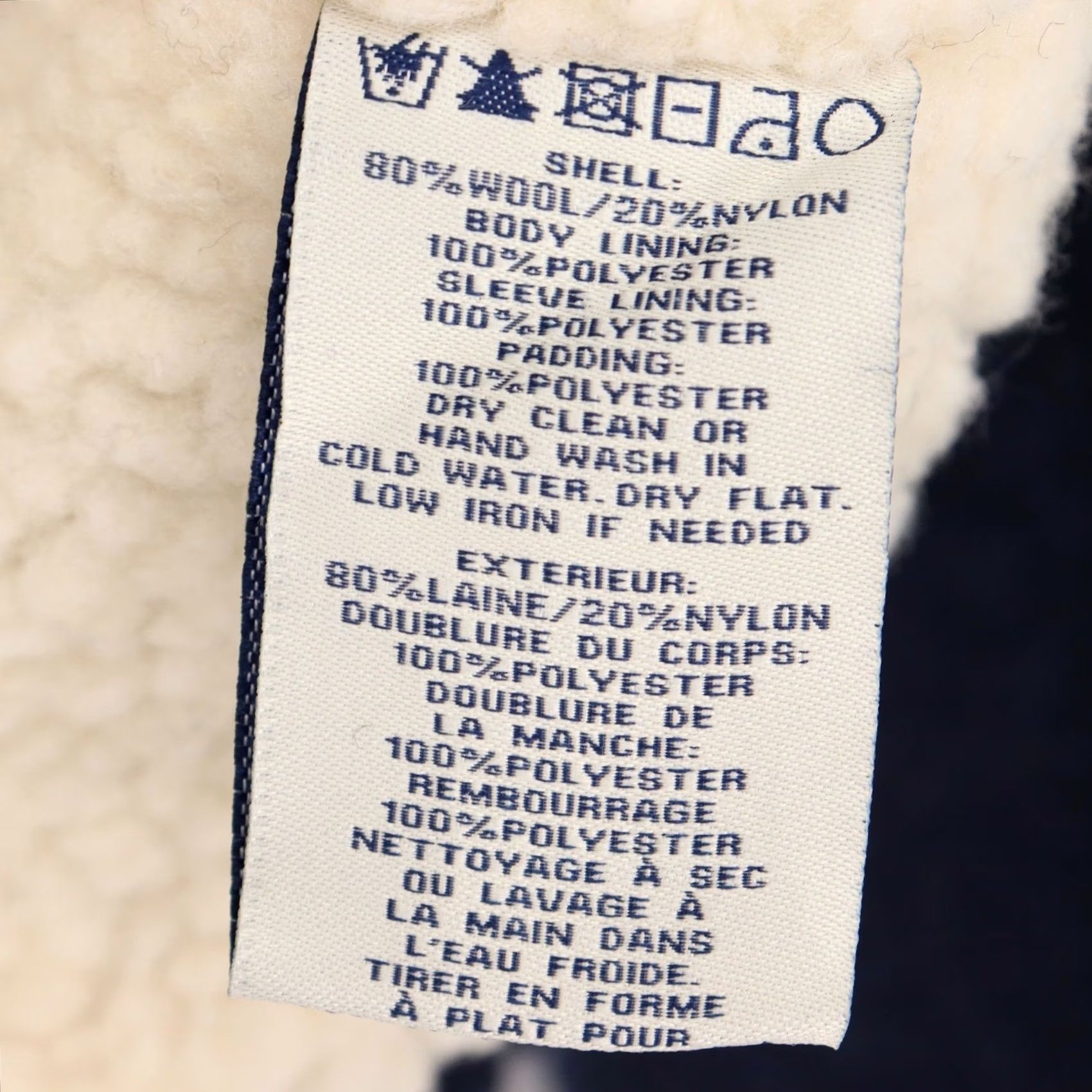 Schott Schott Bros Wool Blend Sherpa Lined Full Zip Shawl Cardigan Sweater L Navy Blue Size US L / EU 52-54 / 3 - 7 Thumbnail