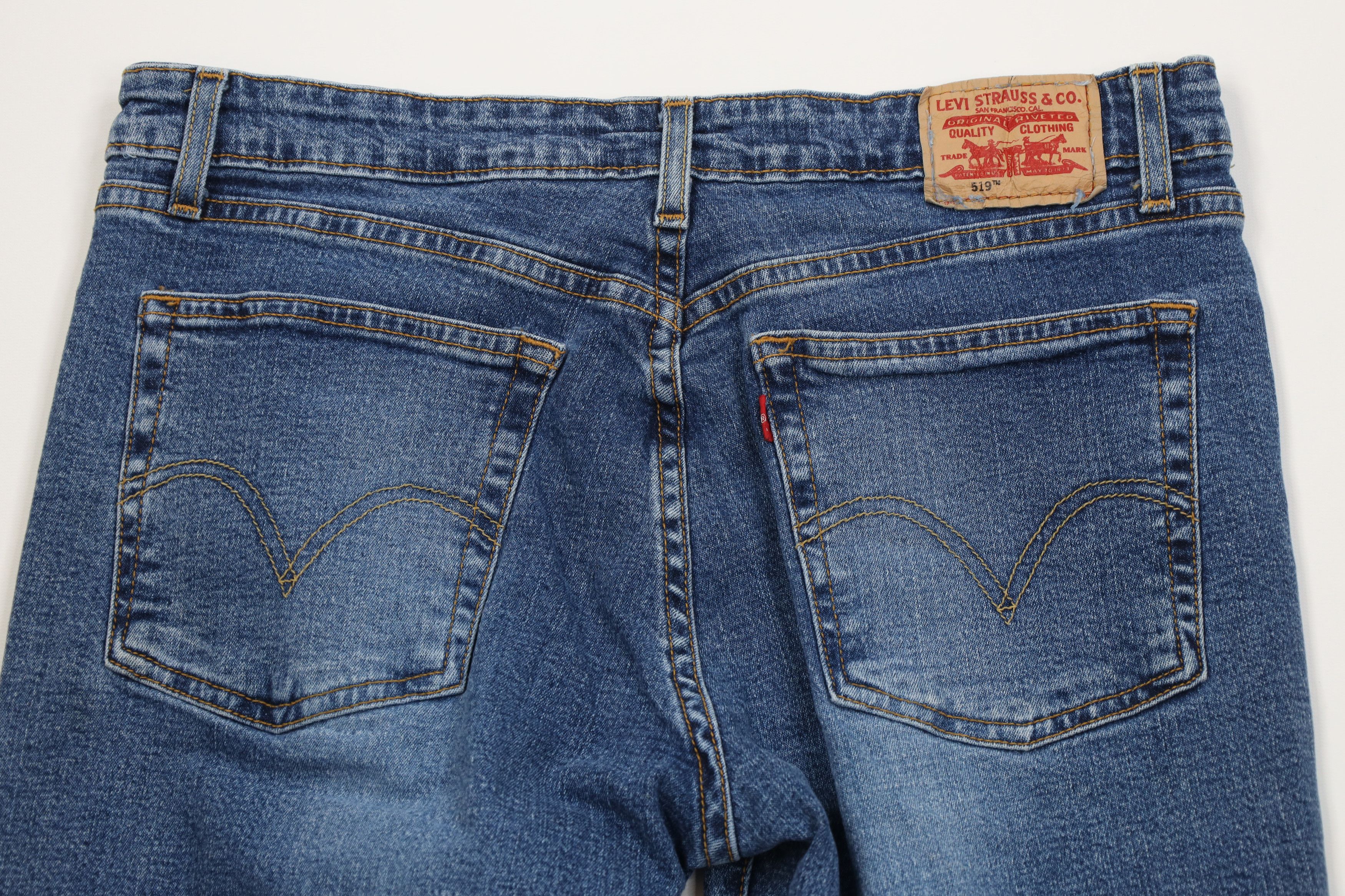 Levi's Vintage Y2K 2004 Levis 519 Babydoll Low Flared Denim Jeans Size 32" / US 10 / IT 46 - 10 Thumbnail