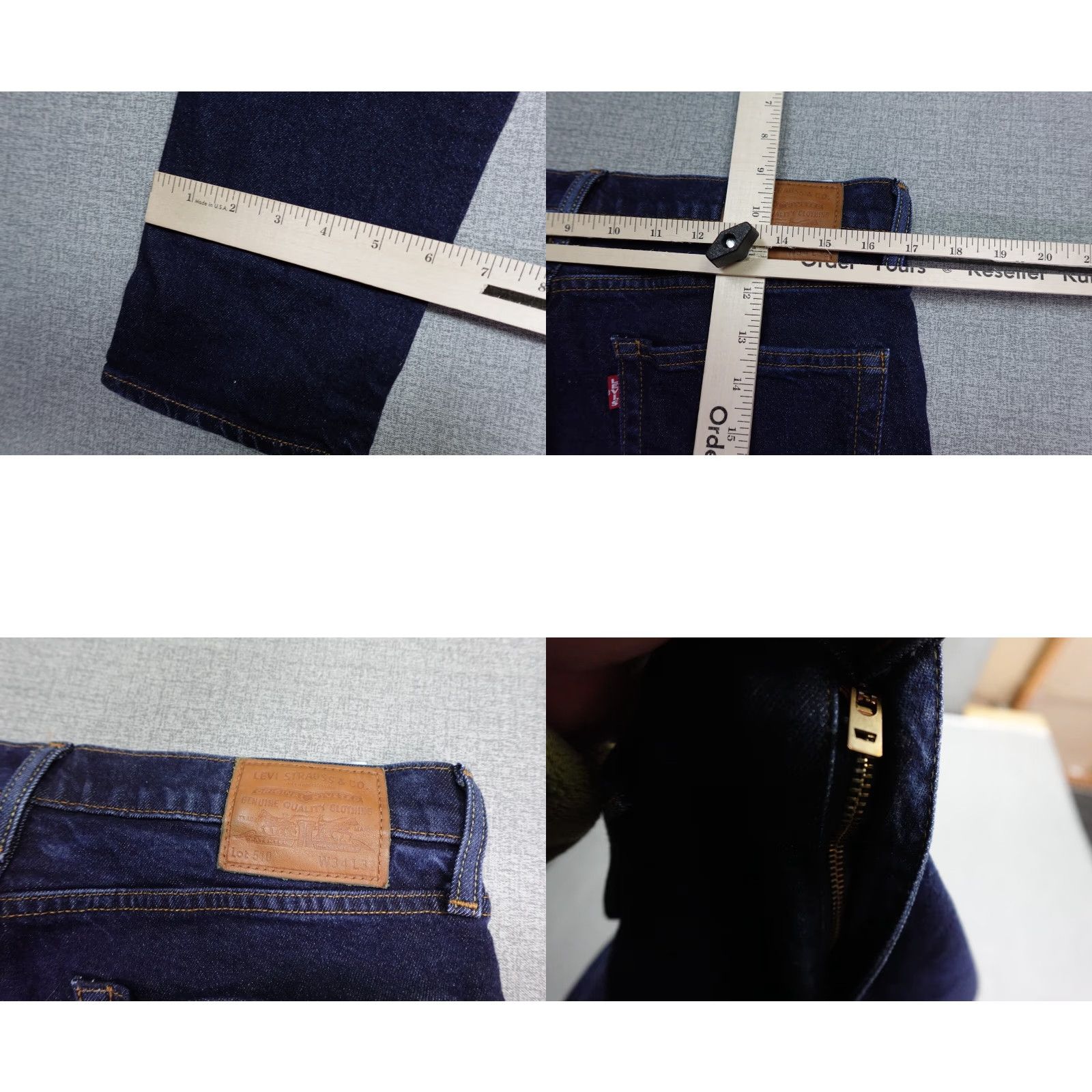 Levi's Levi's 518 Jeans Mens 34x32 Blue Regular Fit Western Cowboy Rancher Dark Wash Size US 34 / EU 50 - 8 Thumbnail