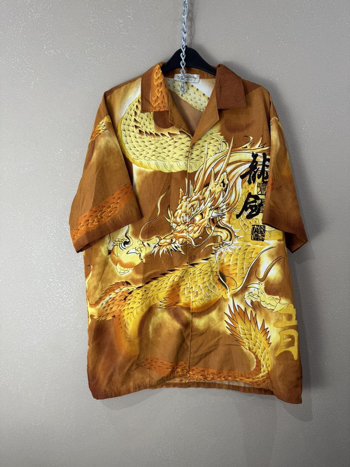 Japanese Brand Vintage dragon shirt Y2K style rare Japan yakuza samurai Size US XL / EU 56 / 4 - 1 Thumbnail