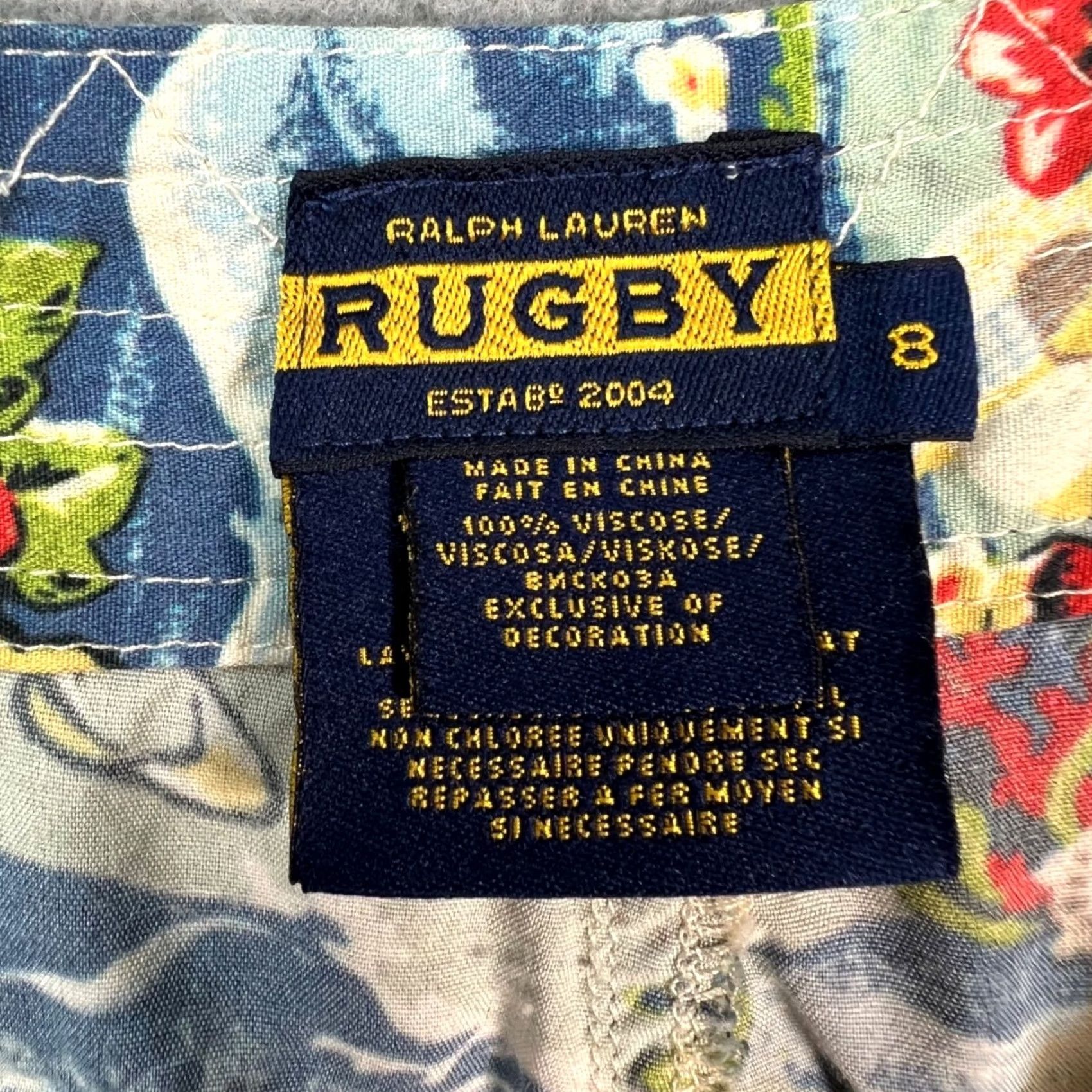 Ralph Lauren Ralph Lauren Rugby Womens 8 Aloha Island Print Shorts Tropical Beach Blue Chino Summer Vintage Womens Size 30" / US 8 / IT 44 - 3 Thumbnail