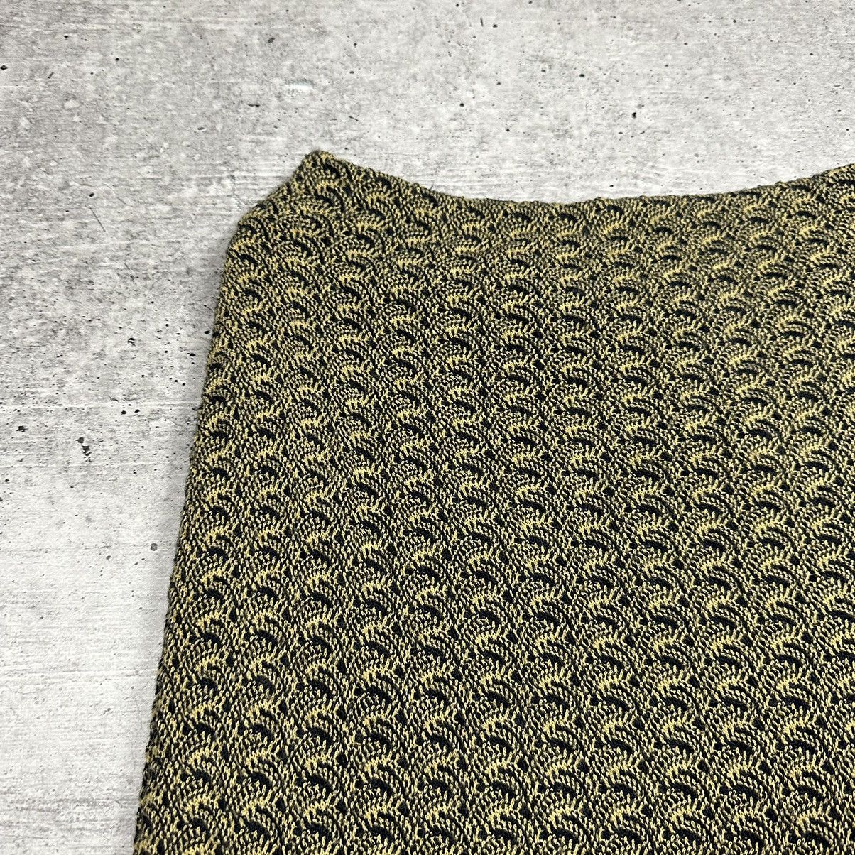 Missoni Vintage Missoni Sport Mini Skirt Zigzag Design Wool Gold Size 28" / US 6 / IT 42 - 2 Thumbnail