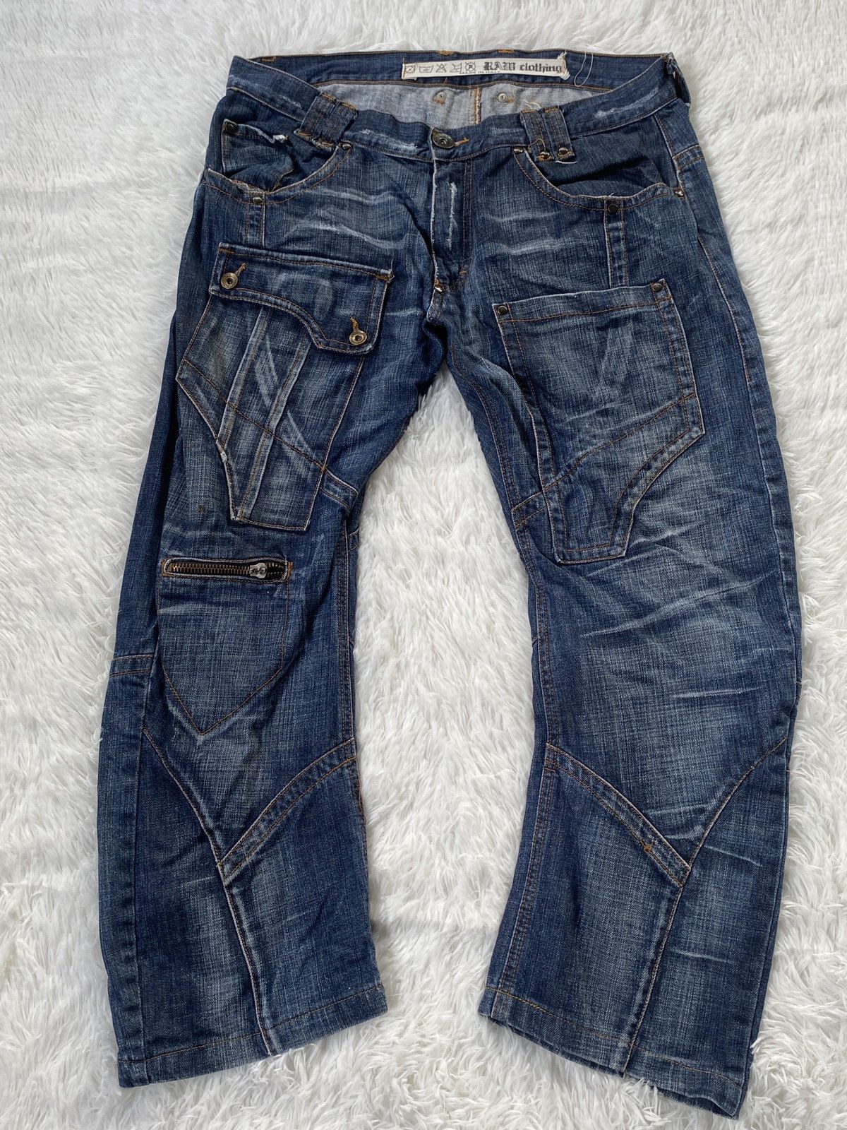 RAW made in ITALY Denim cargo pant rare
