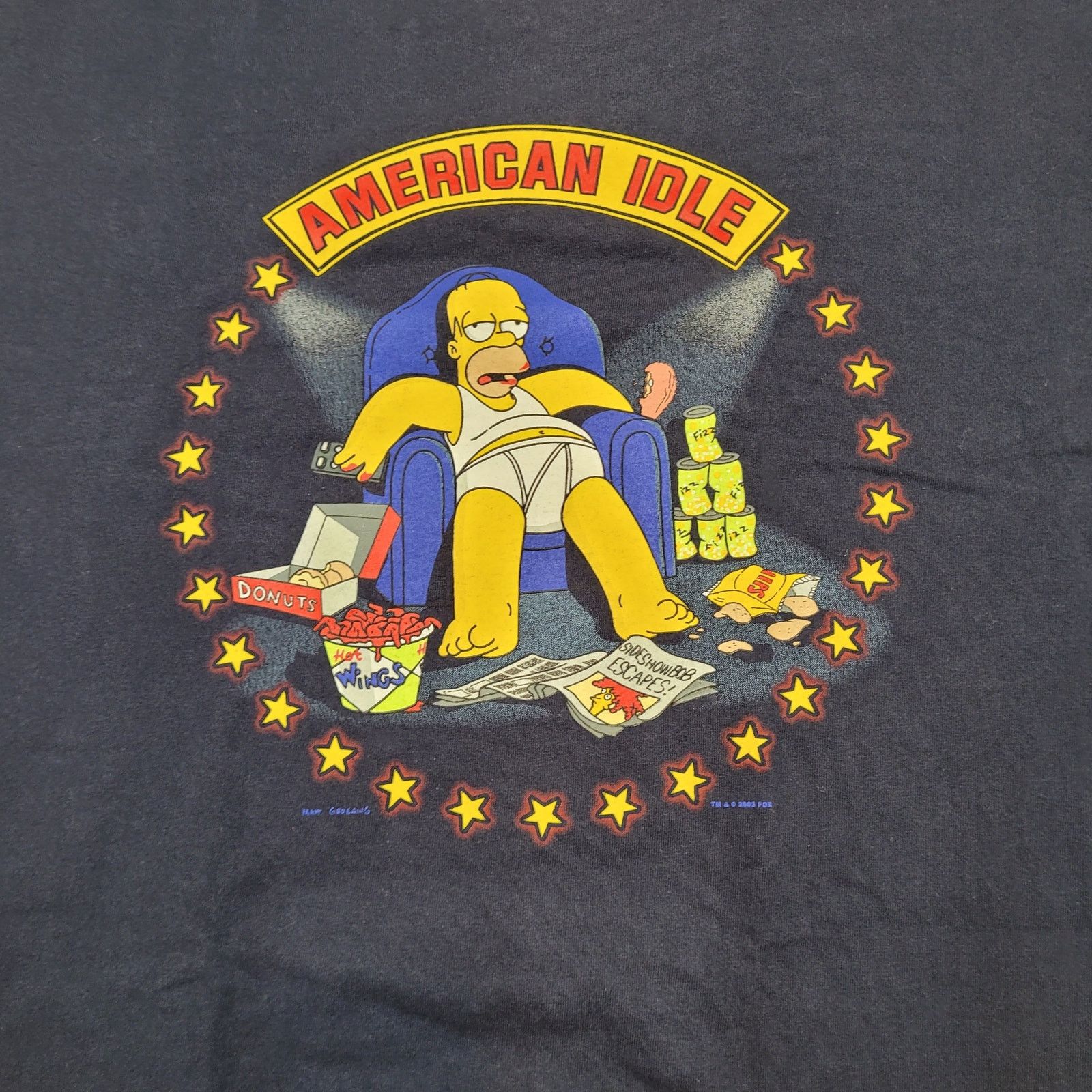 Changes VTG 2002 The Simpsons "American Idle" T-Shirt 2XL Baggy Y2K Size US XXL / EU 58 / 5 - 2 Thumbnail