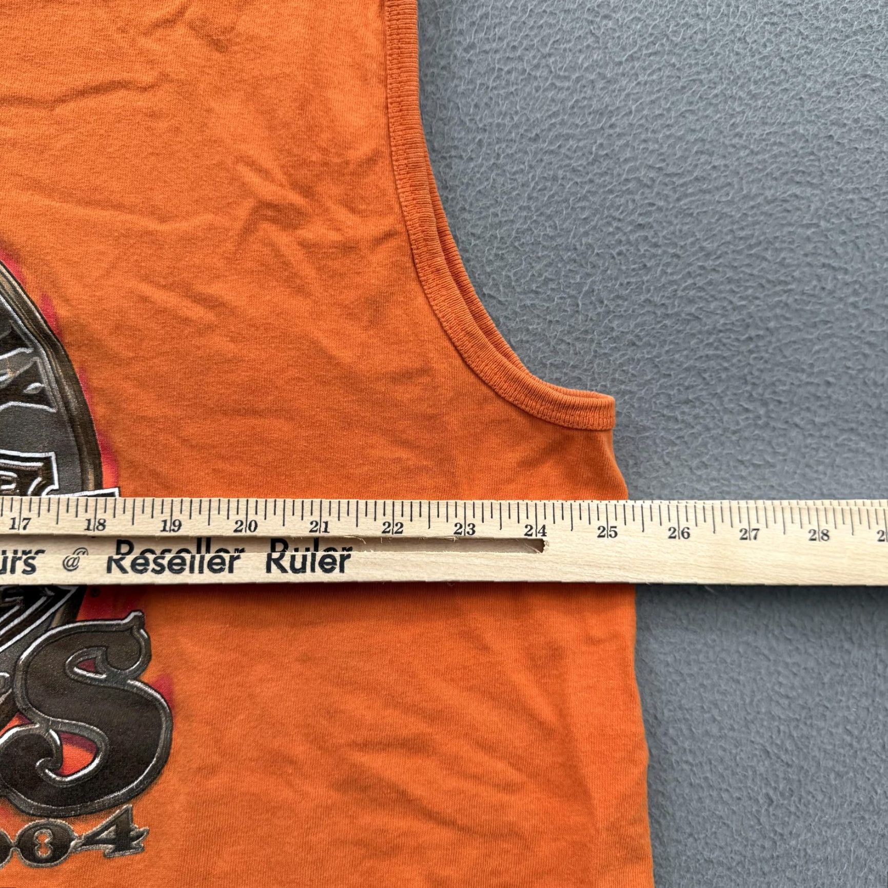 Harley Davidson VINTAGE Harley-Davidson Shirt Mens 2XL Orange Sleeveless Sturgis 2004 Hills Size US XXL / EU 58 / 5 - 6 Thumbnail
