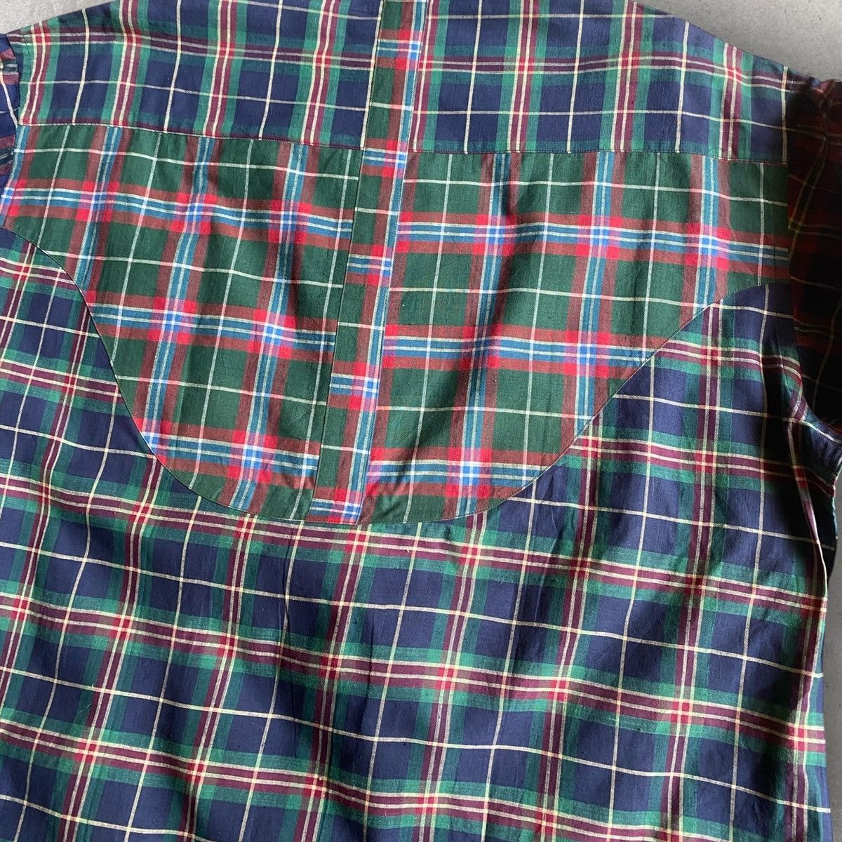 Comme des Garcons Homme Vintage 80’s Plaid Tartan Oversize Pull Over Shirt Size US M / EU 48-50 / 2 - 5 Thumbnail