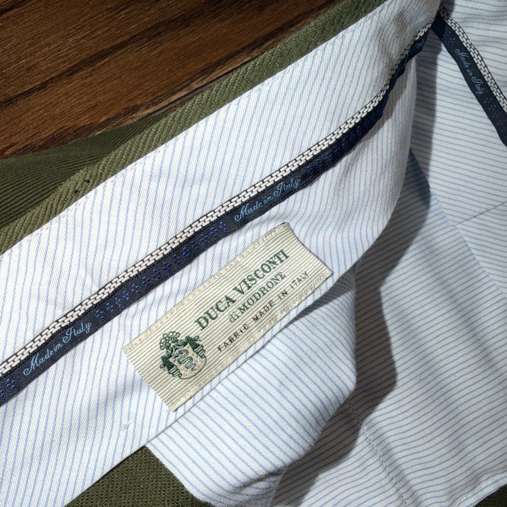 Vintage Ben Silver Charleston Steep Twill Cotton Trousers Mens 37x32 Green Italy Cuffed Size US 38 / EU 54 - 6 Thumbnail