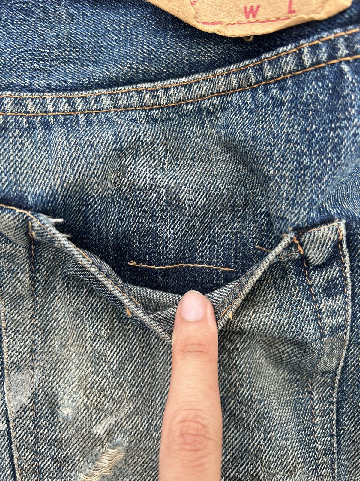 Kapital Thrashed Vintage Denime Selvedge Denim Jeans Size US 30 / EU 46 - 13 Thumbnail