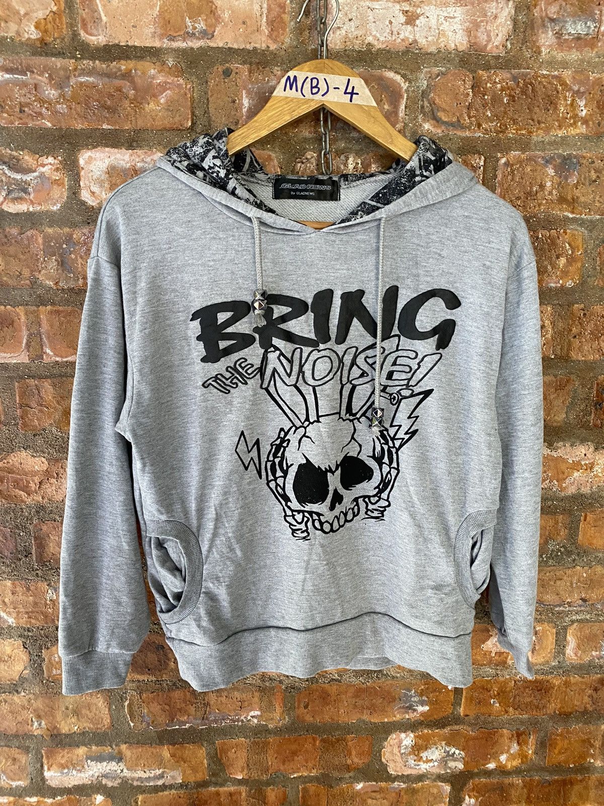 Hysteric Glamour × If Six Was Nine × Japanese Brand Vtg Glad News Japan Punk Bring the noise hoodie crop Size S / US 4 / IT 40 - 2 Thumbnail