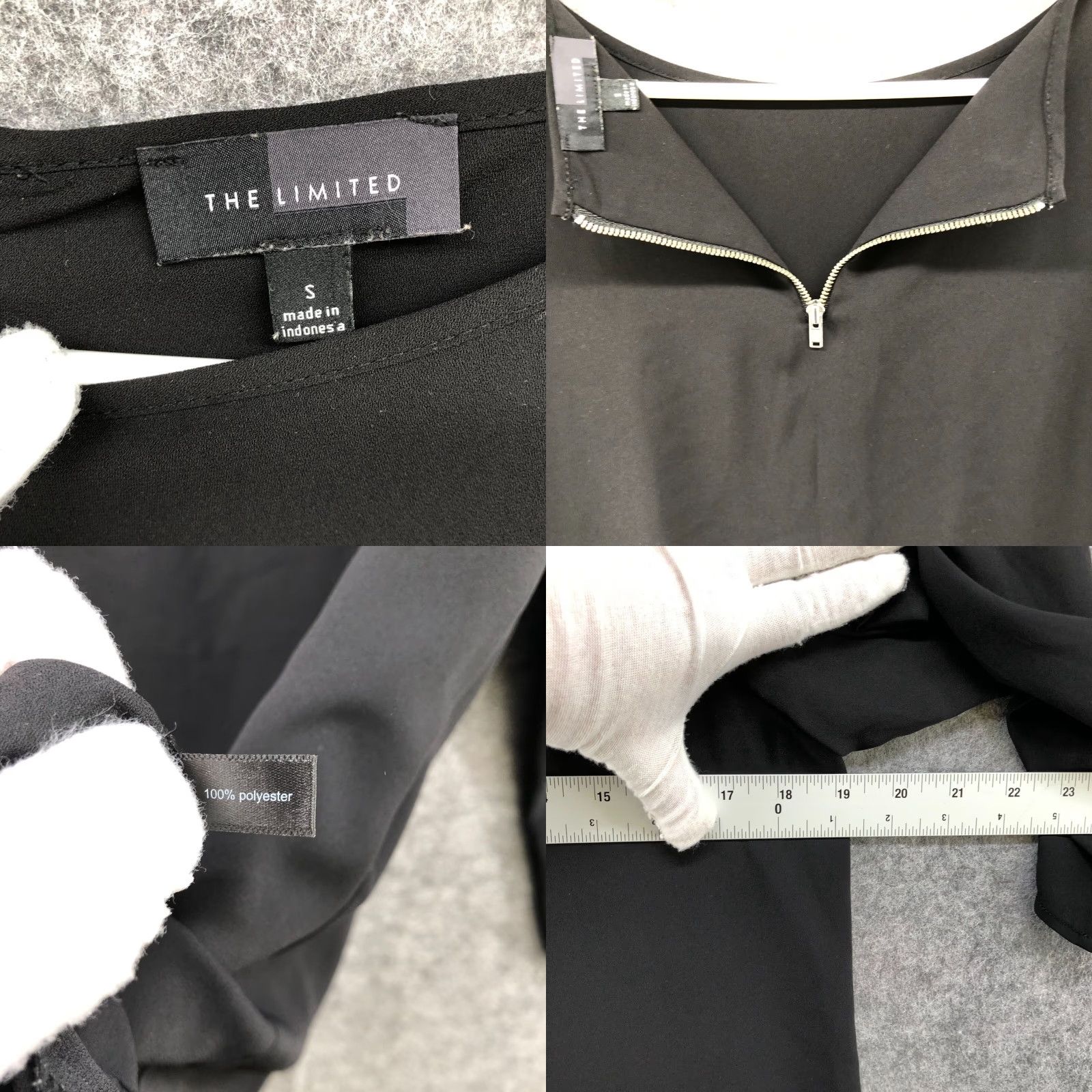 Vintage The Limited Blouse Womens S Black Chiffon Tiered Long Sleeve Tunic Formal Size S / US 4 / IT 40 - 8 Thumbnail