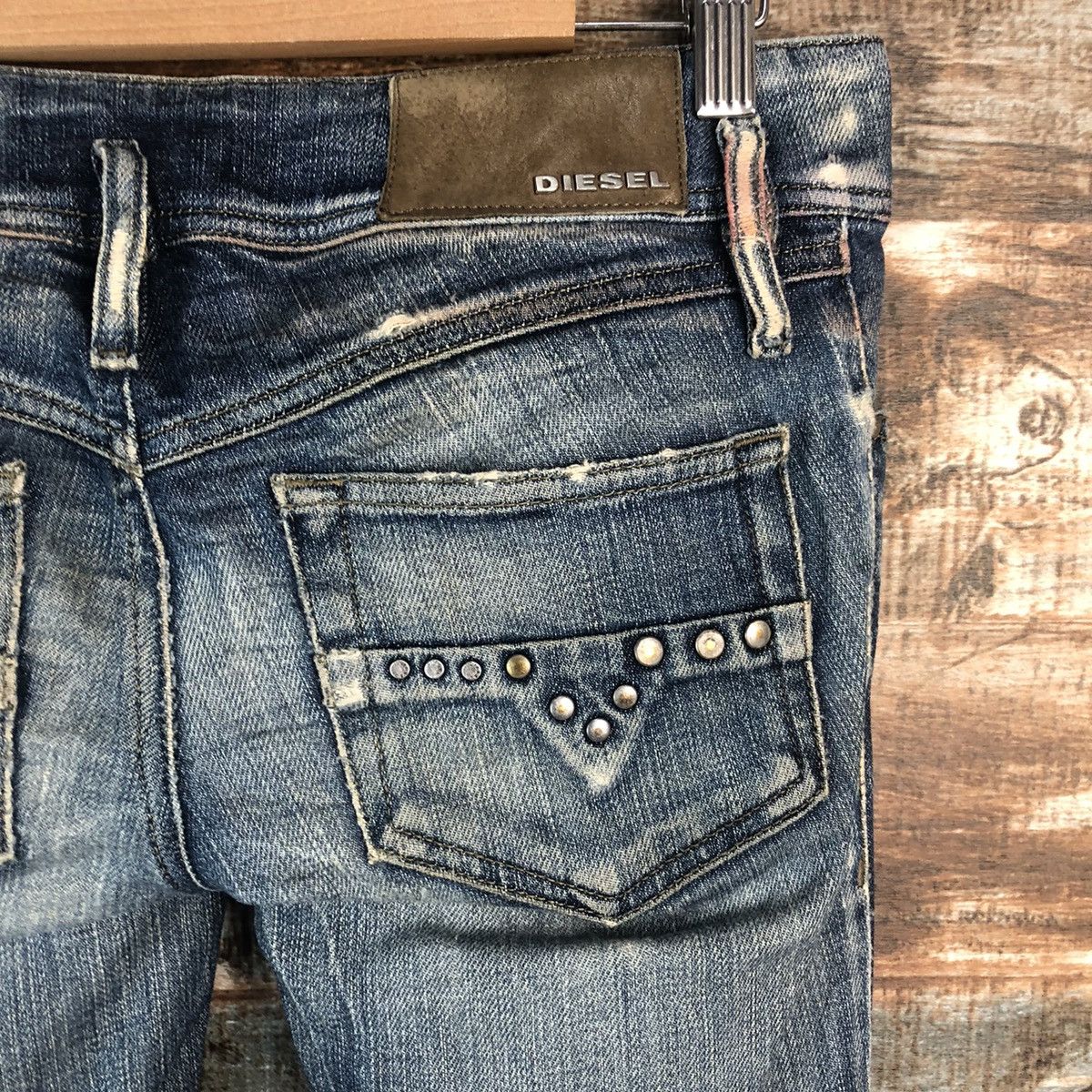 Diesel Diesel italy Black Distressed ripped Denim Pants #A2117 Size 27" / US 4 / IT 40 - 21 Thumbnail