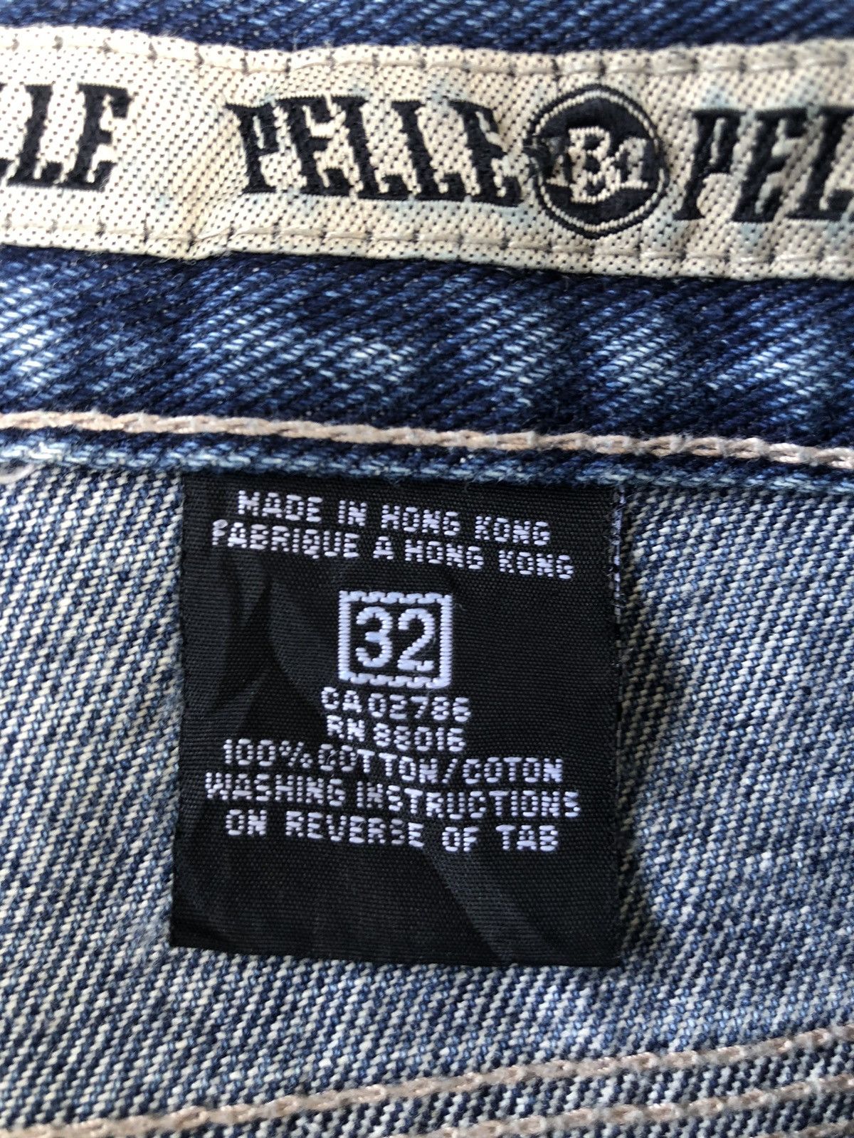 Marc Buchanan Pelle Pelle Embroidered Logo Baggy Carpenter Distressed Size US 33 - 18 Thumbnail