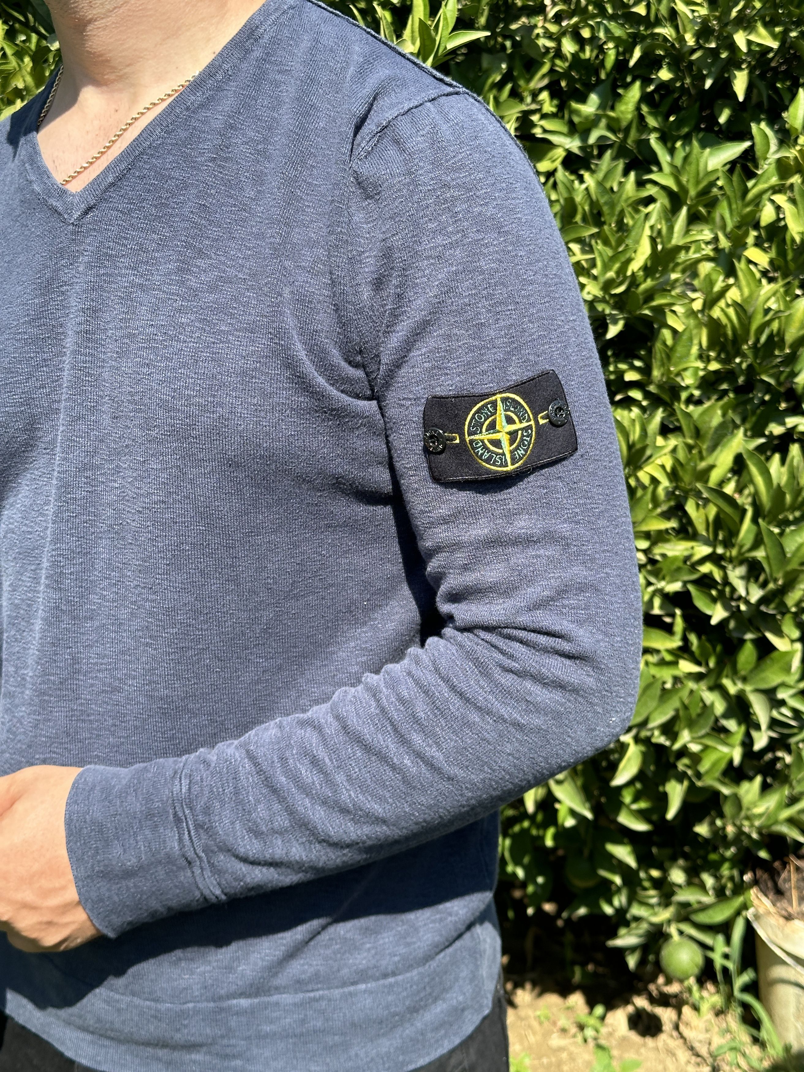 Stone Island Stone Island Light Pullover V-Neck Sweater Size XL Size US XL / EU 56 / 4 - 8 Thumbnail