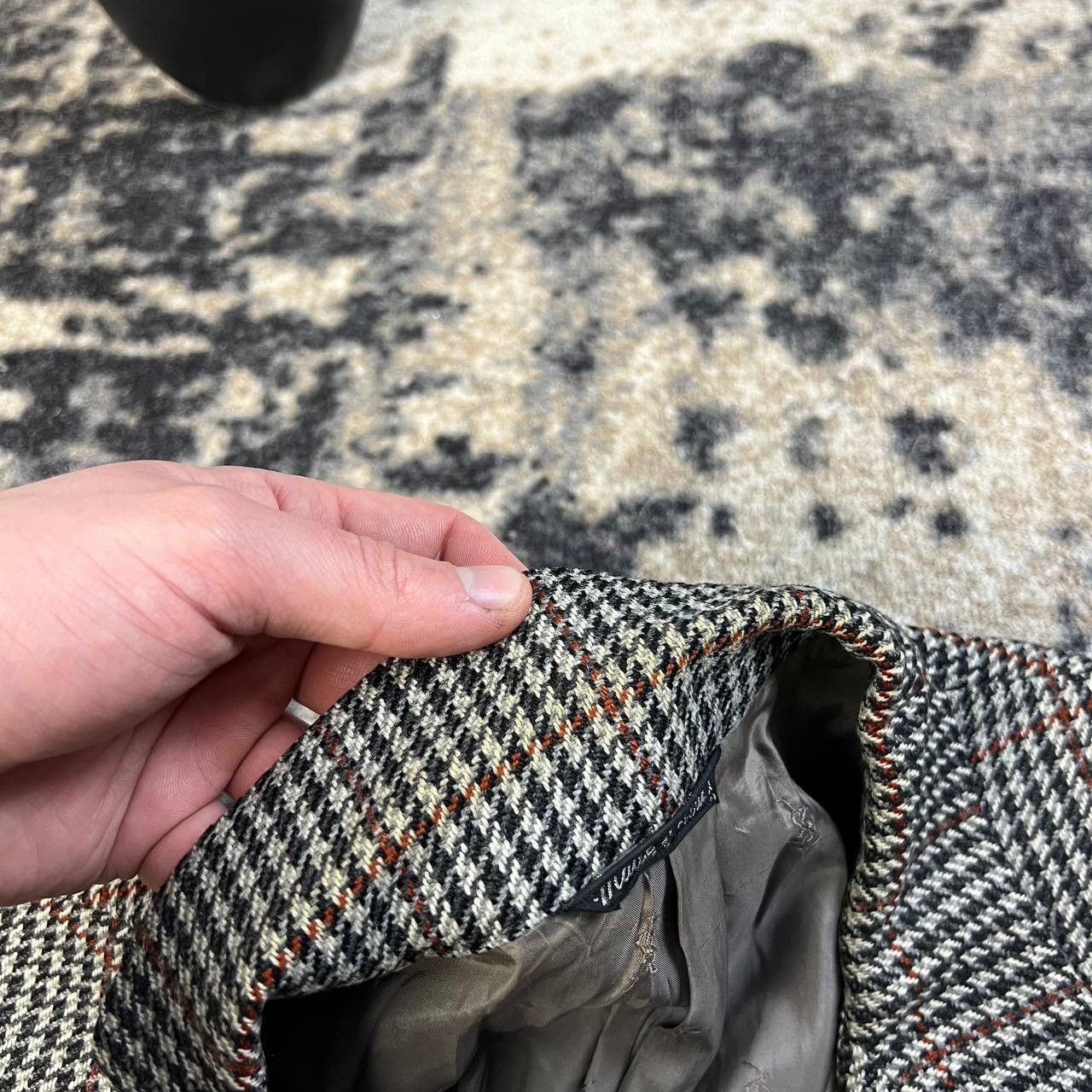 Yves Saint Laurent Yves Saint Laurent Luxury Vintage 90s Checkered Blazer Size 50R - 9 Thumbnail
