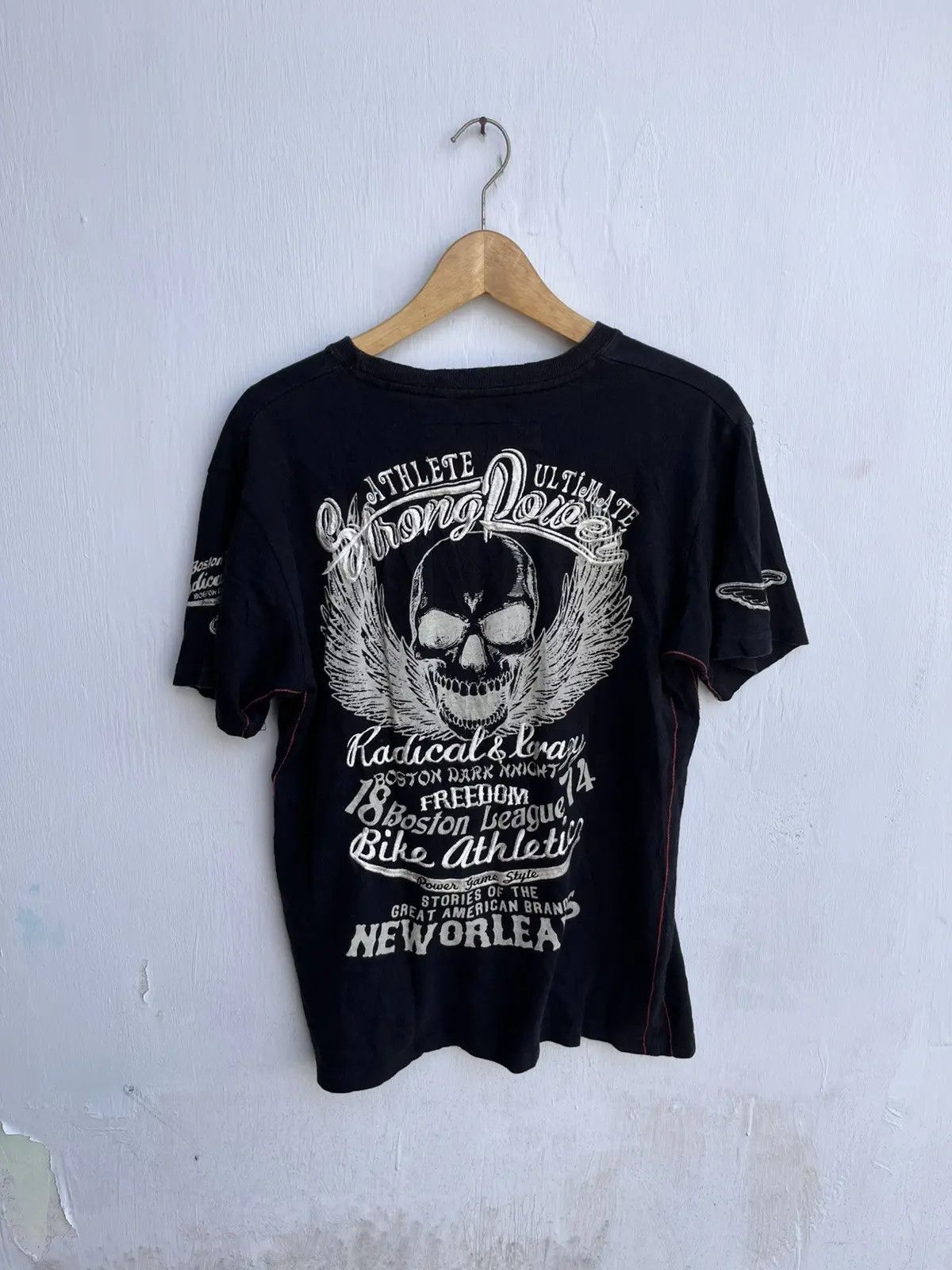 Japanese Brand Vintage New Orleans Biker Graphic Tee Crazy Red Bike Freedom Size US S / EU 44-46 / 1 - 3 Thumbnail