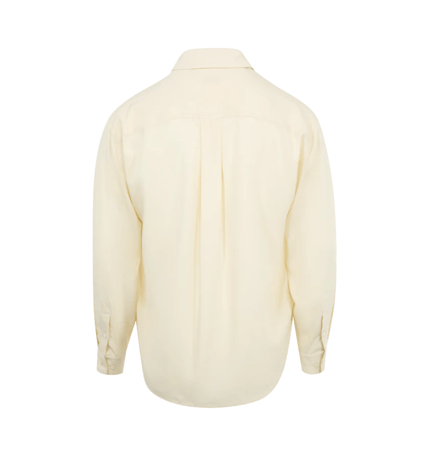 Lemaire o1h1sh11224 Relaxed Long Sleeve Shirt in Cream Size US M / EU 48-50 / 2 - 2 Thumbnail