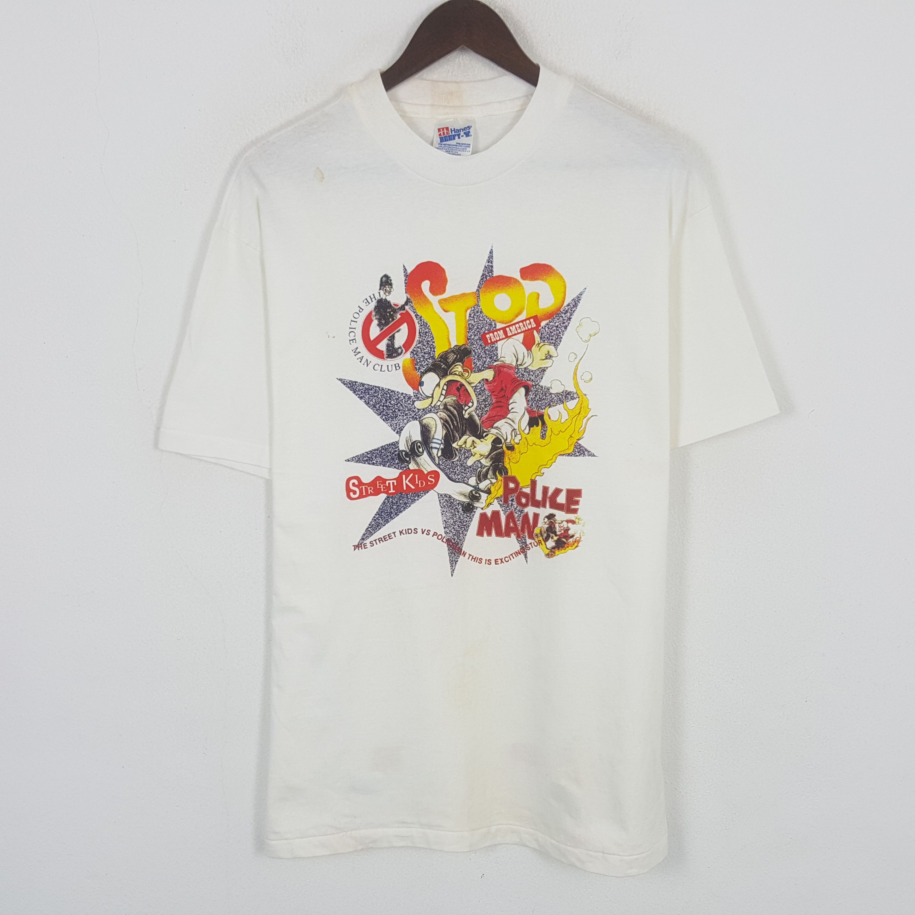 Other Vintage The Street Kids Police Man Graphic Design Tshirt Size US L / EU 52-54 / 3 - 1 Thumbnail