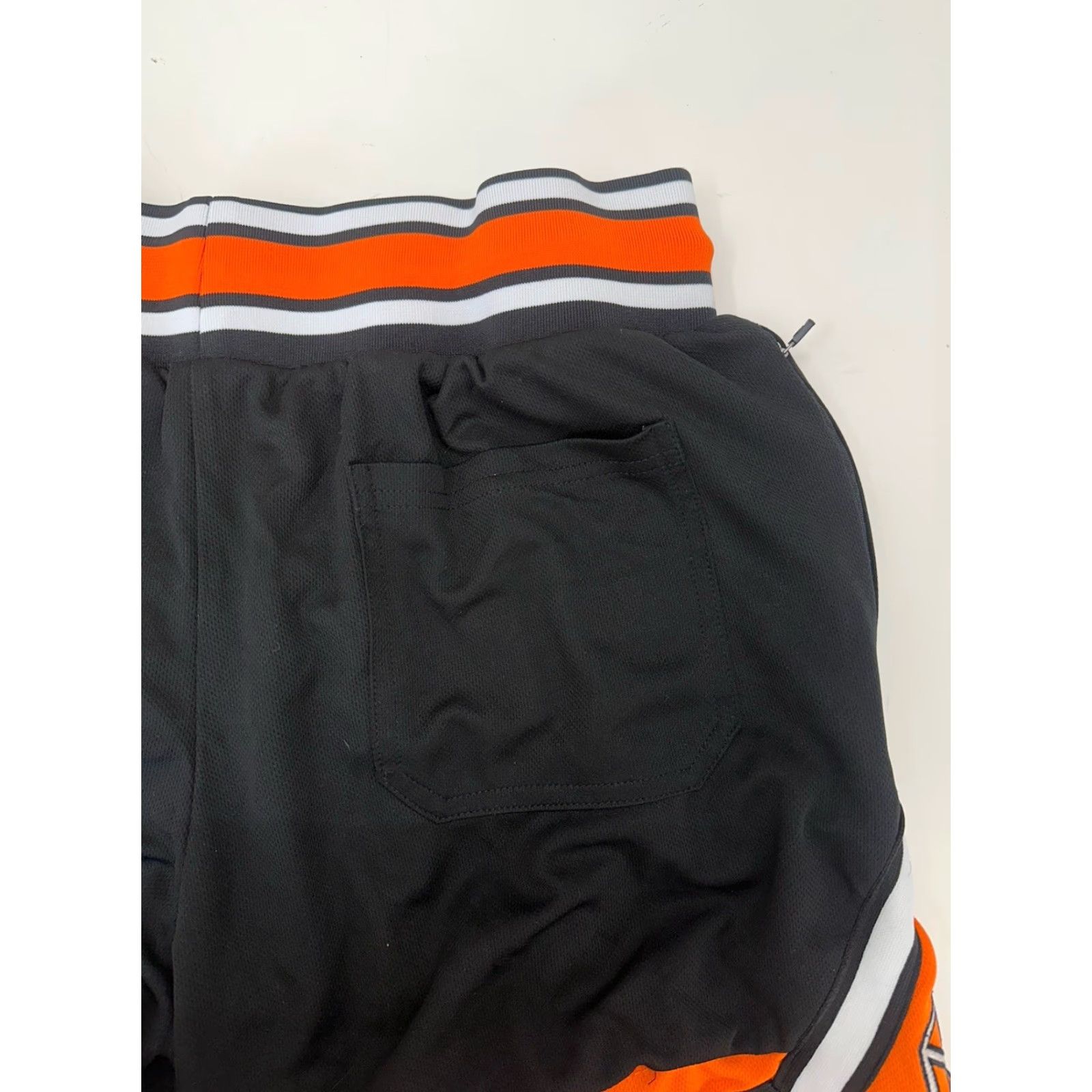 Vintage RawGear Mens Shorts Size Medium Black Orange Front Embroidered Drawstring Size US 31 - 7 Thumbnail