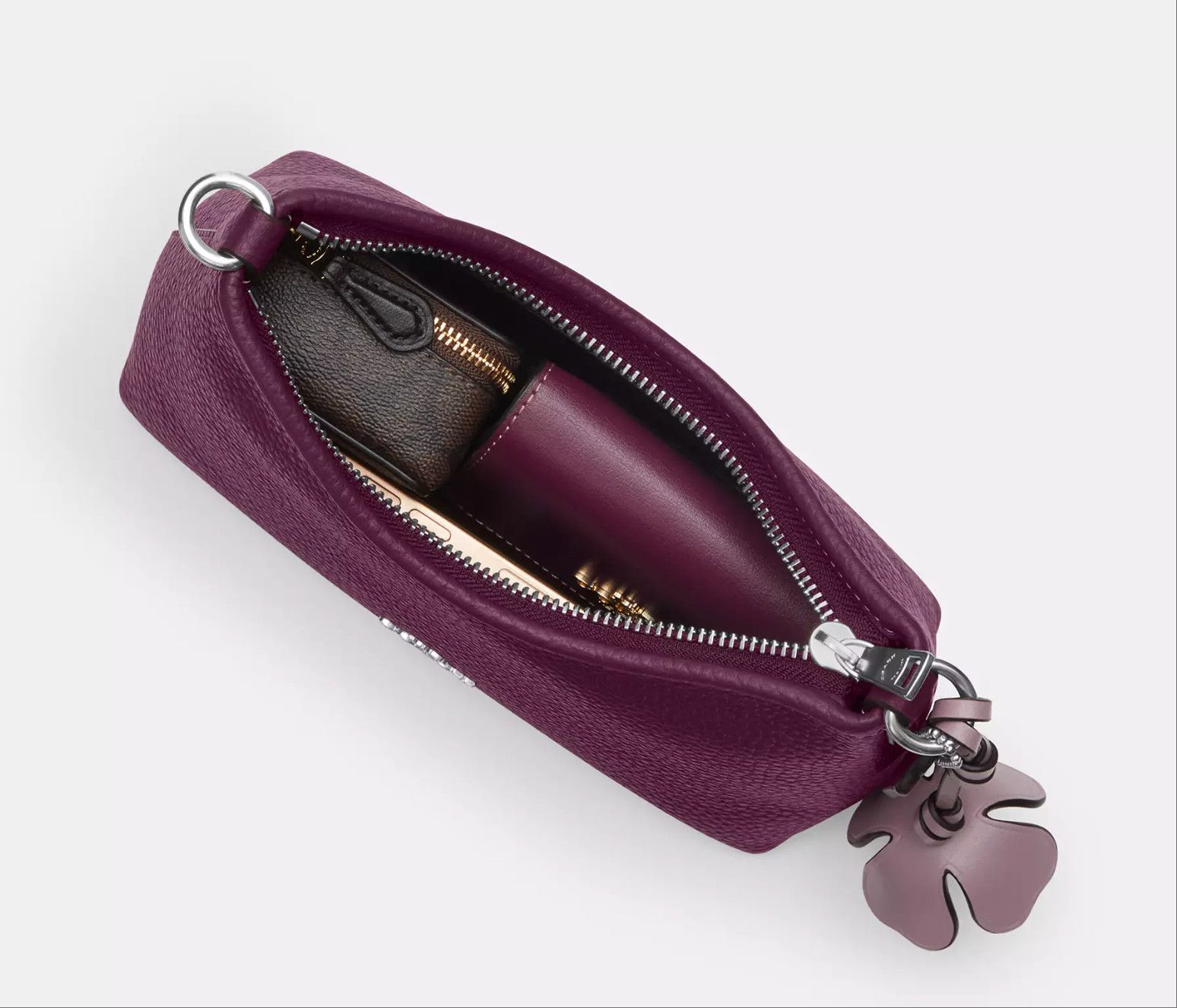 Coach Laurel Small Shoulder Bag With Flower Charm CCF15 Size ONE SIZE - 8 Thumbnail