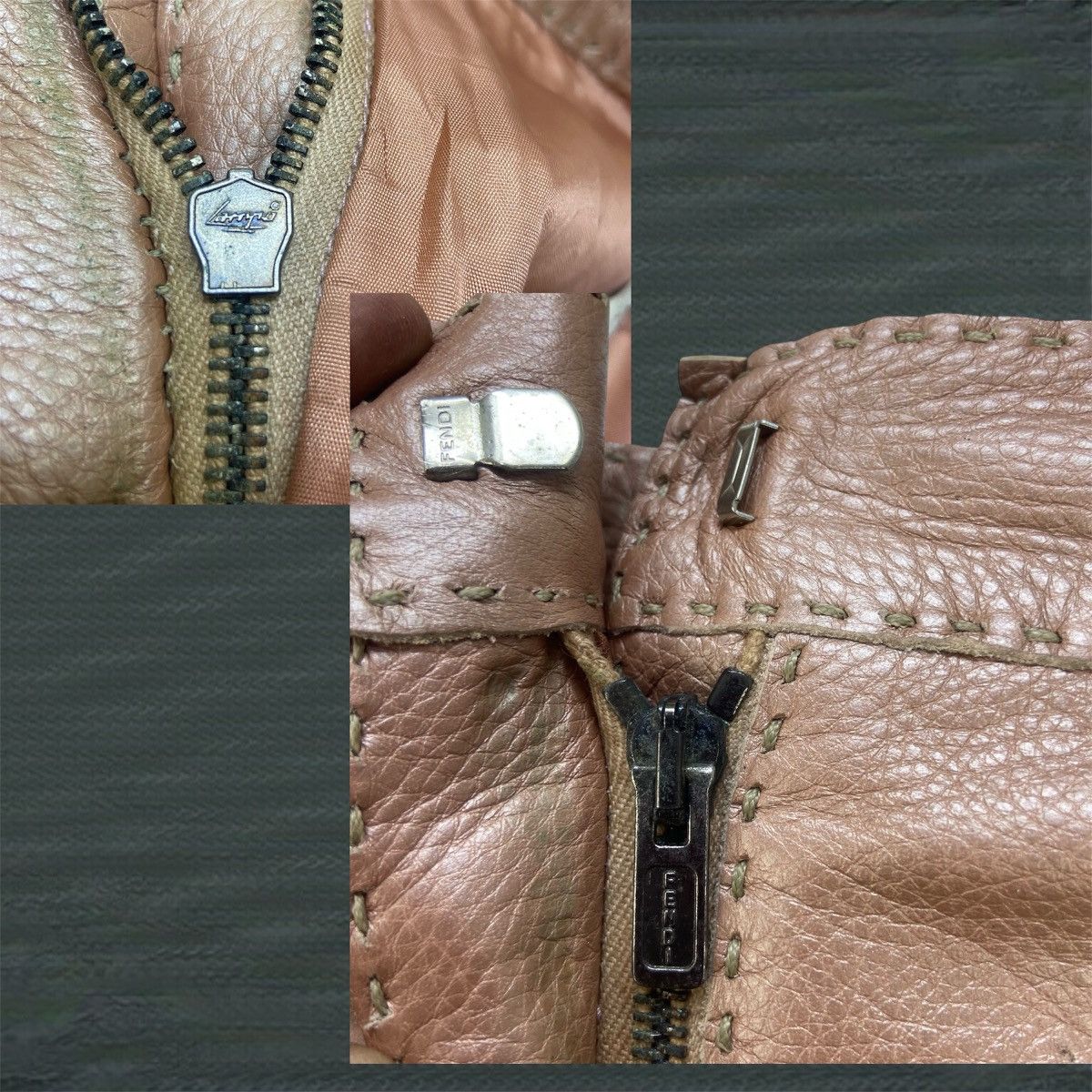Fendi 🔥Fendi Pink Metallic Leather Blazer & Skirt Size M / US 6-8 / IT 42-44 - 18 Thumbnail