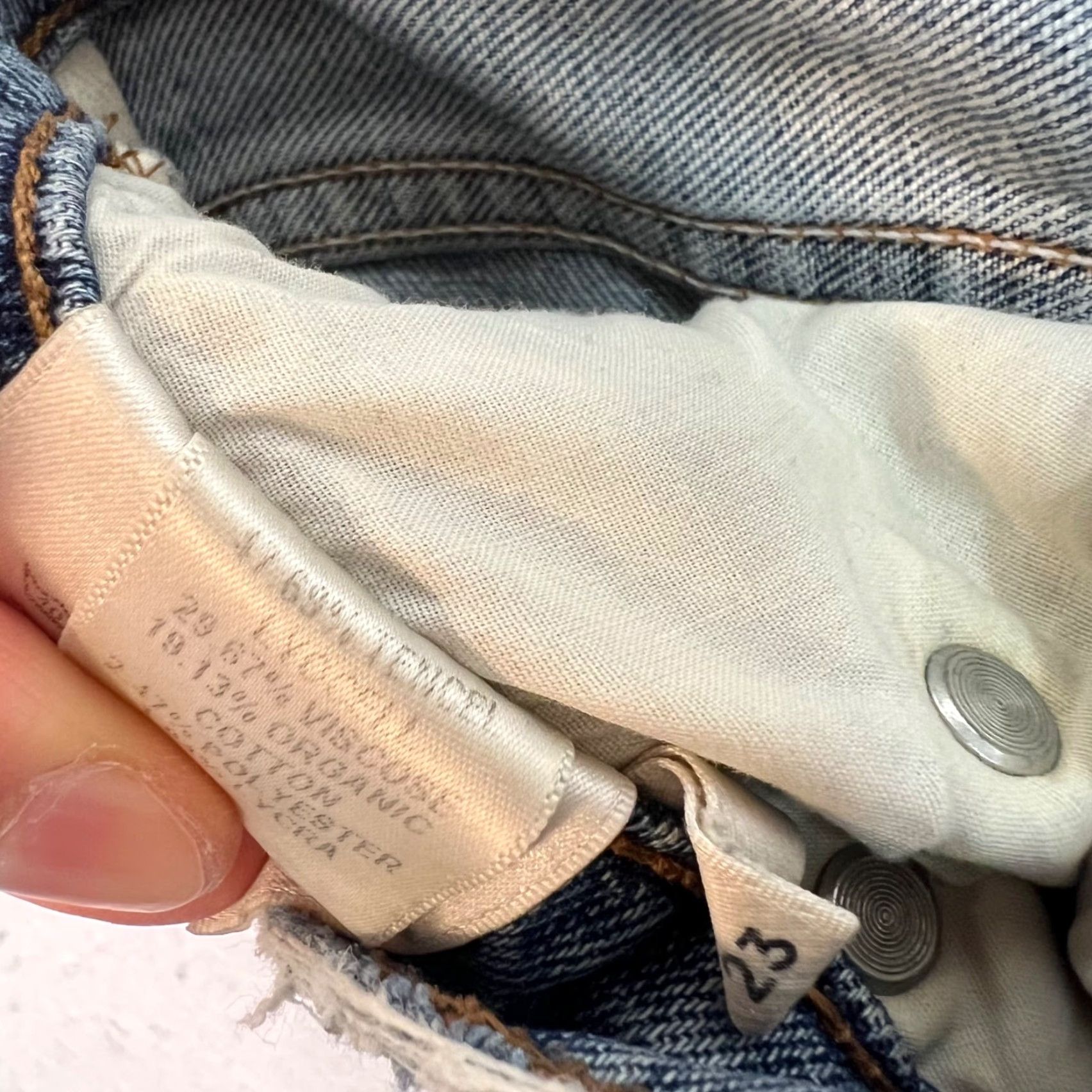 Reformation Reformation Jeans Perri Denim Distressed Blue 23 High-Rise Womens Straight Jeans Size 40" / US 18 - 6 Thumbnail
