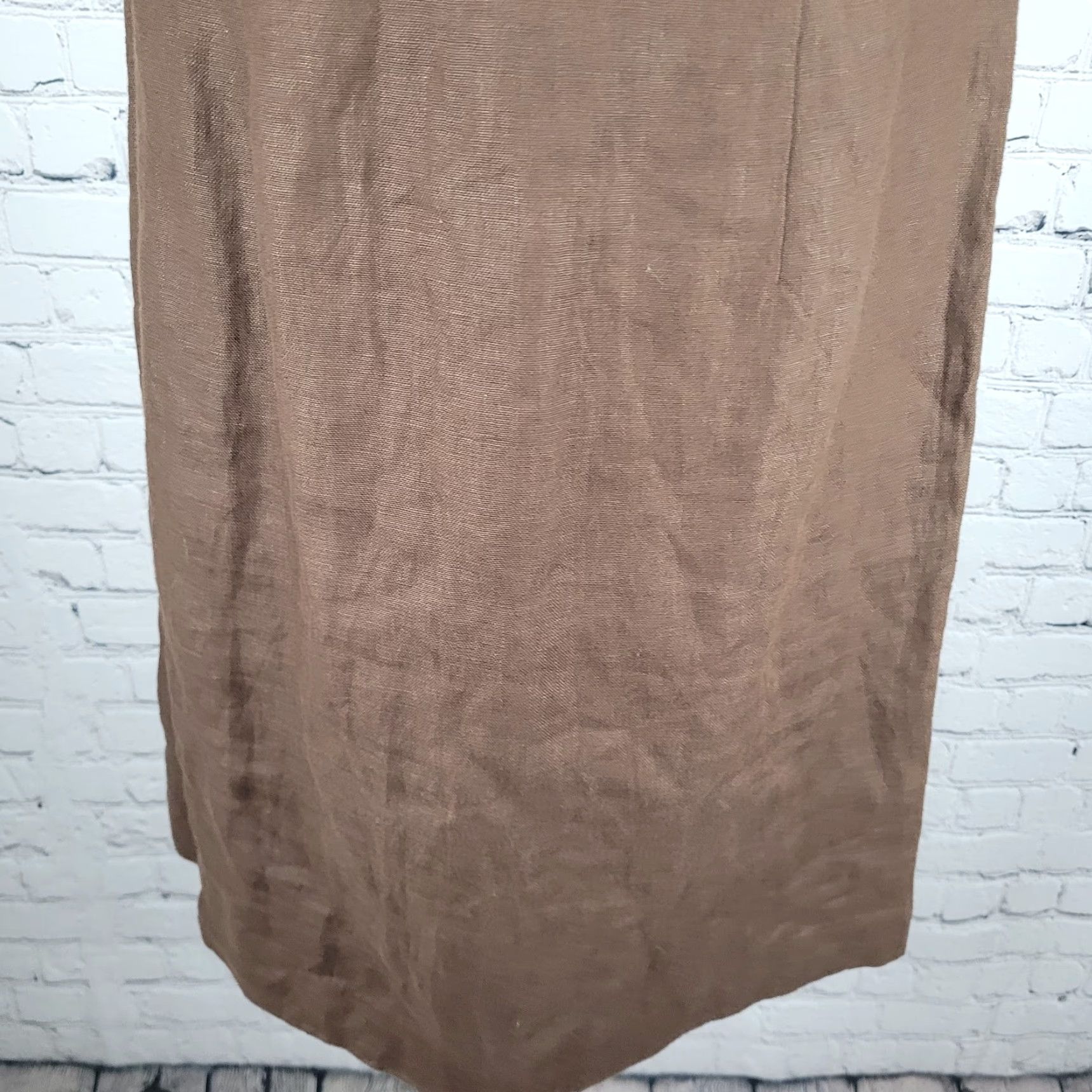 Talbots Talbots Brown 100% Linen Sleeveless Sheath Dress 6P Knit? No Size M / US 6-8 / IT 42-44 - 7 Thumbnail