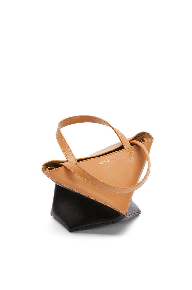 Loewe o1in1g0426 Size: OS/ Mini Puzzle Fold Tote Bag Desert/Black Size ONE SIZE - 4 Thumbnail