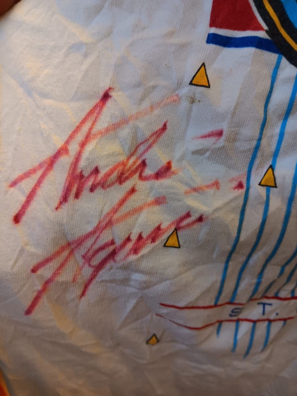 Signatures VINTAGE DAVIS CUP 1990 TENNIS ANDRE AGASSI SIGNED T-SHIRT Size US M / EU 48-50 / 2 - 4 Thumbnail