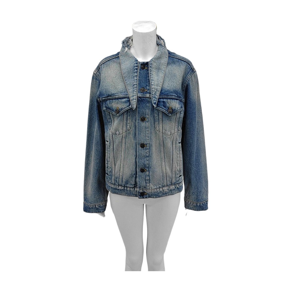 Balenciaga Balenciaga Distressed Denim Jacket Size M Size M / US 6-8 / IT 42-44 - 1 Thumbnail