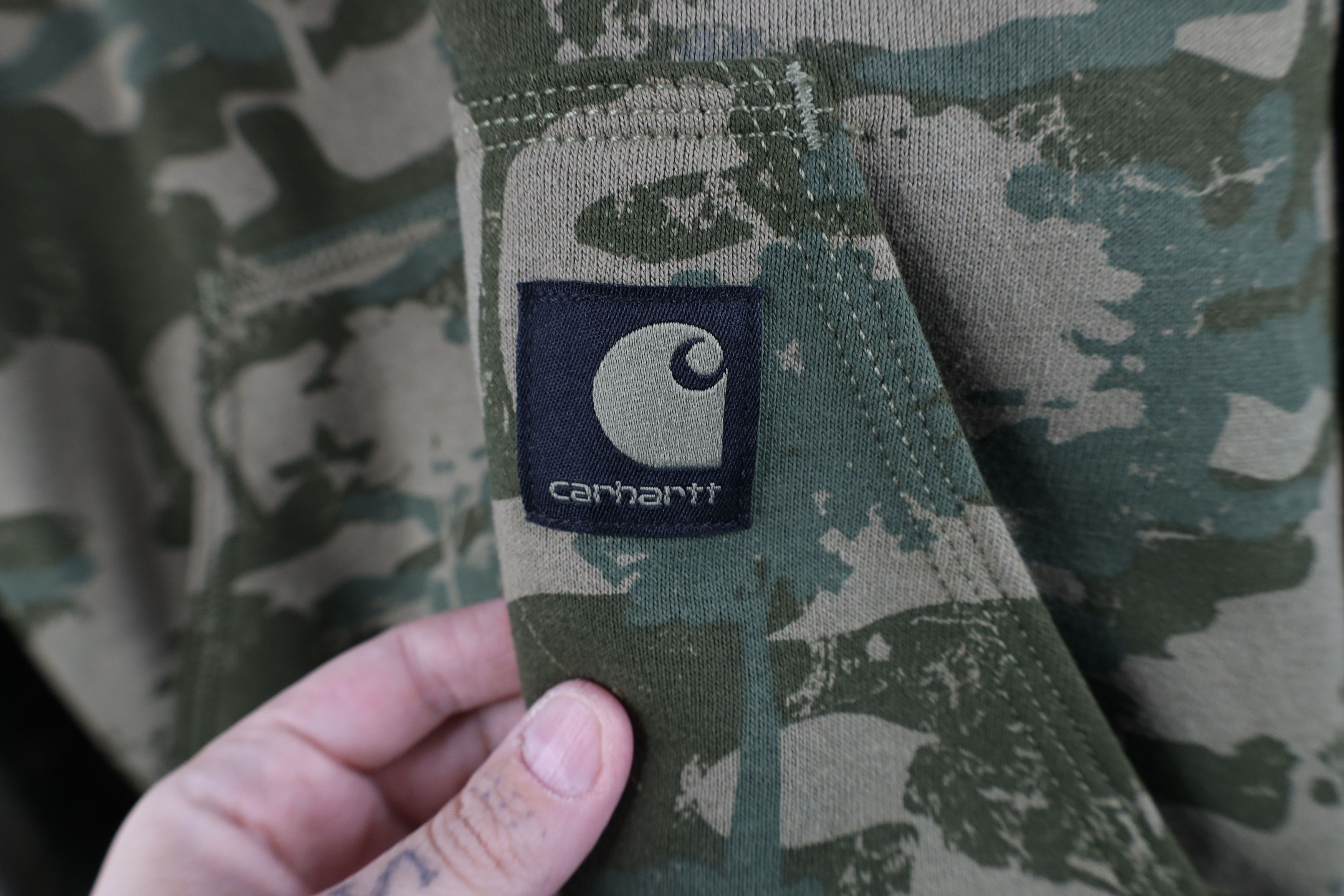 Carhartt New Carhartt Loose Fit Camouflage Hoodie Sweatshirt Green Size US S / EU 44-46 / 1 - 6 Thumbnail