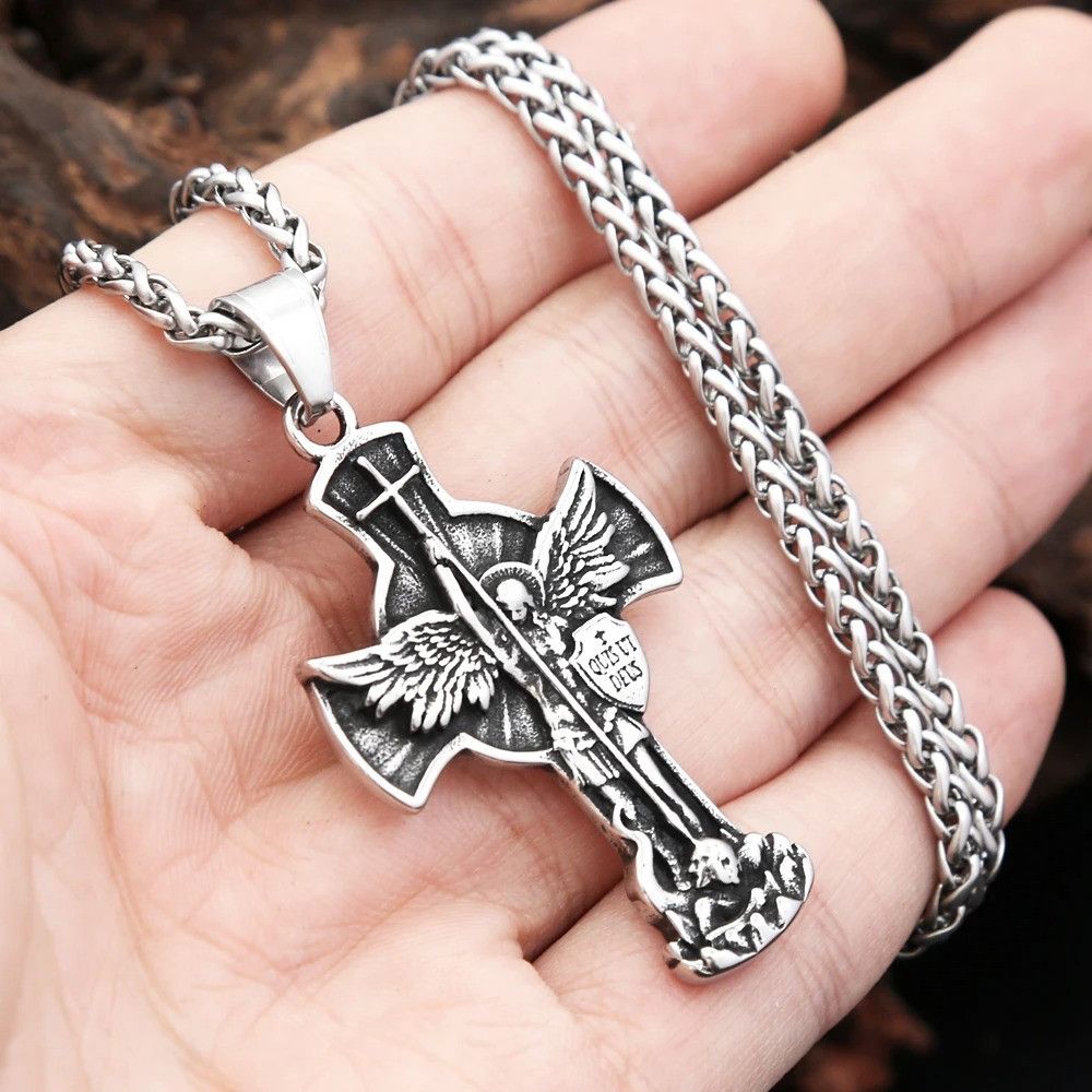 Other Angel Wings Cross Pendant Necklace Size ONE SIZE - 1 Thumbnail