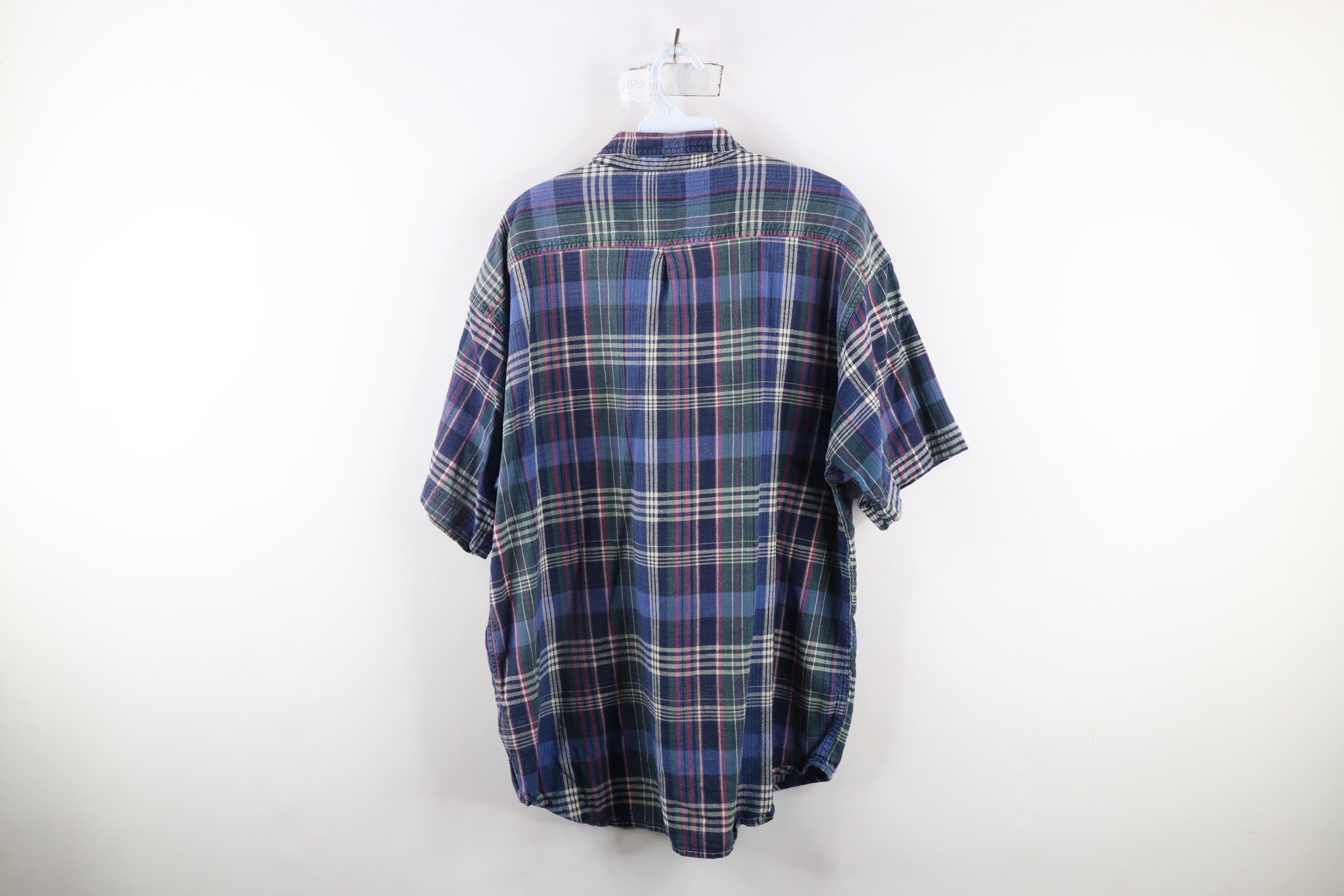 Vintage Vintage 90s Streetwear Weave Short Sleeve Button Down Shirt Size US XL / EU 56 / 4 - 6 Thumbnail