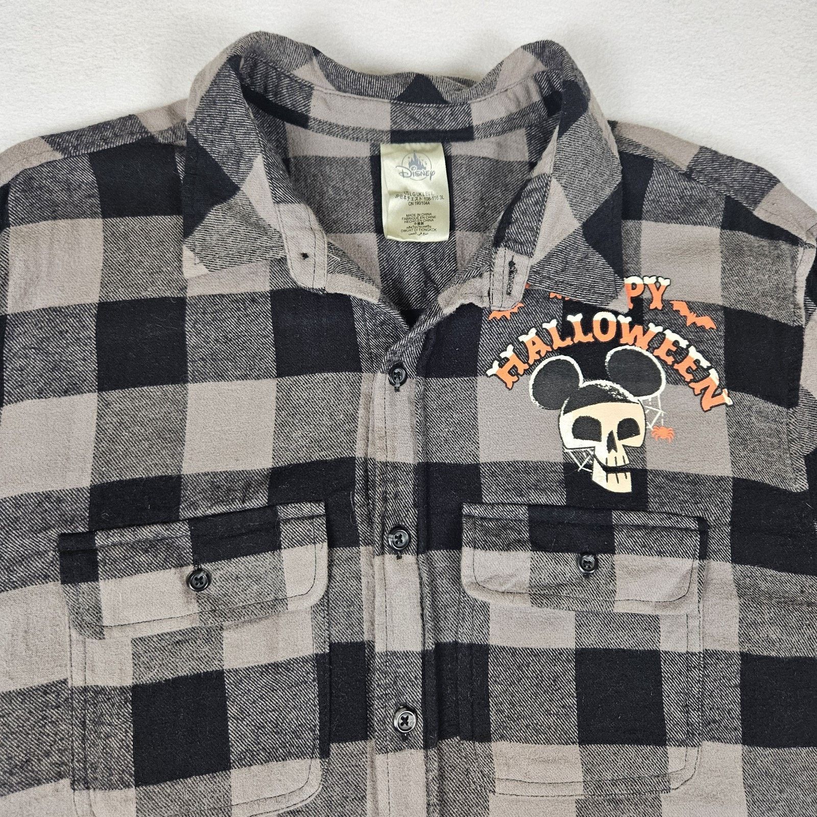 Disney Walt Disney World Halloween Plaid Flannel Size US L / EU 52-54 / 3 - 3 Thumbnail
