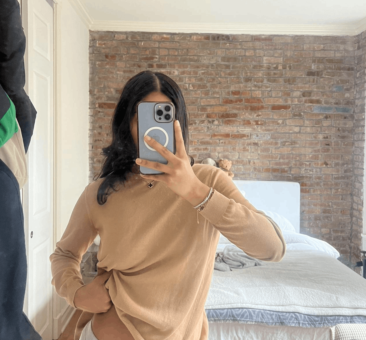 Celine CELINE Women's Tan and Brown Jumper with Cut-Out Detail Size XS / US 0-2 / IT 36-38 - 4 Thumbnail