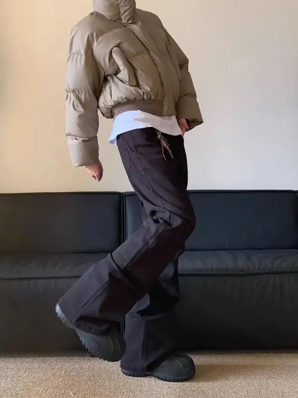 Japanese Brand Honjoh x ishi Street Simple Black Micro Flare Jeans Size US 34 / EU 50 - 8 Thumbnail