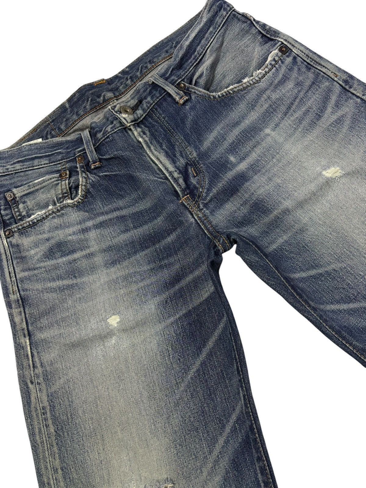 Edwin Vtg Edwin Japan 503 Grunge Distressed Jeans Size US 30 / EU 46 - 5 Thumbnail