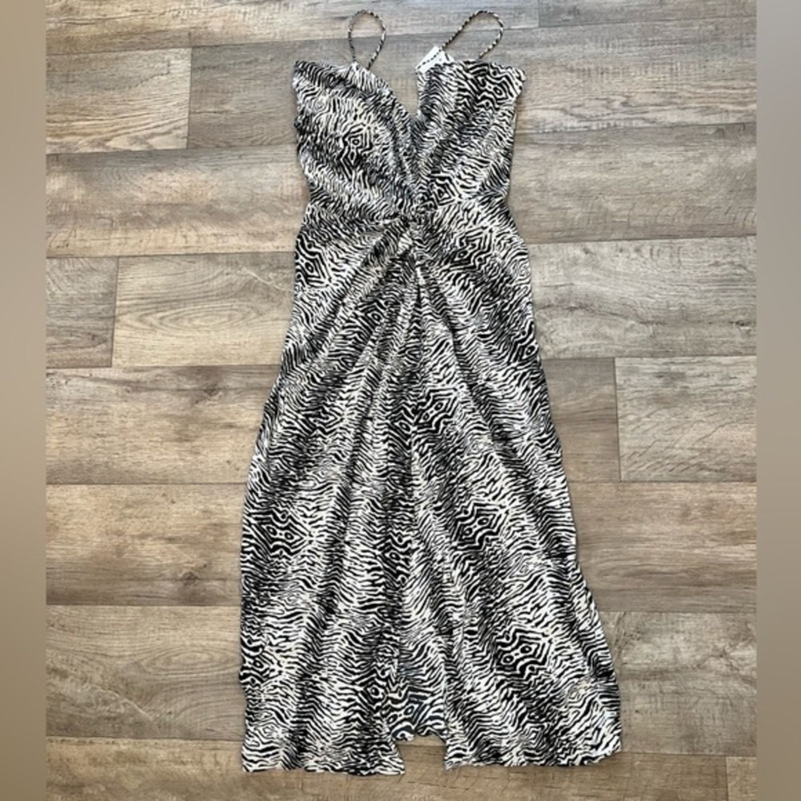 Zara ZARA Ruched Zebra Print Maxi Dress NWT Size XL / US 12-14 / IT 48-50 - 25 Thumbnail