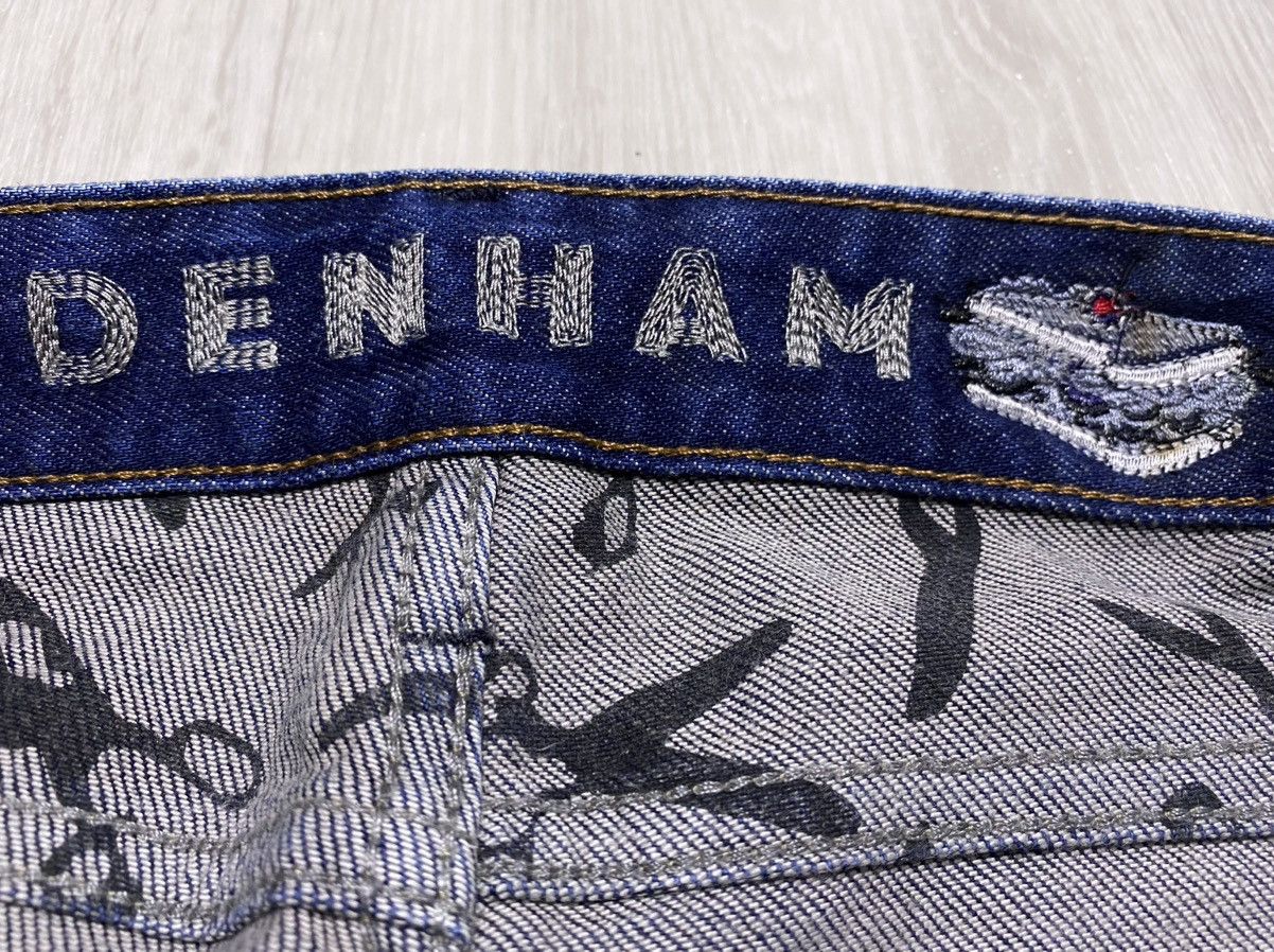 DENHAM Razor Washed Distressed Patchwork Stitched Fringed Torn Size US 30 / EU 46 - 20 Thumbnail