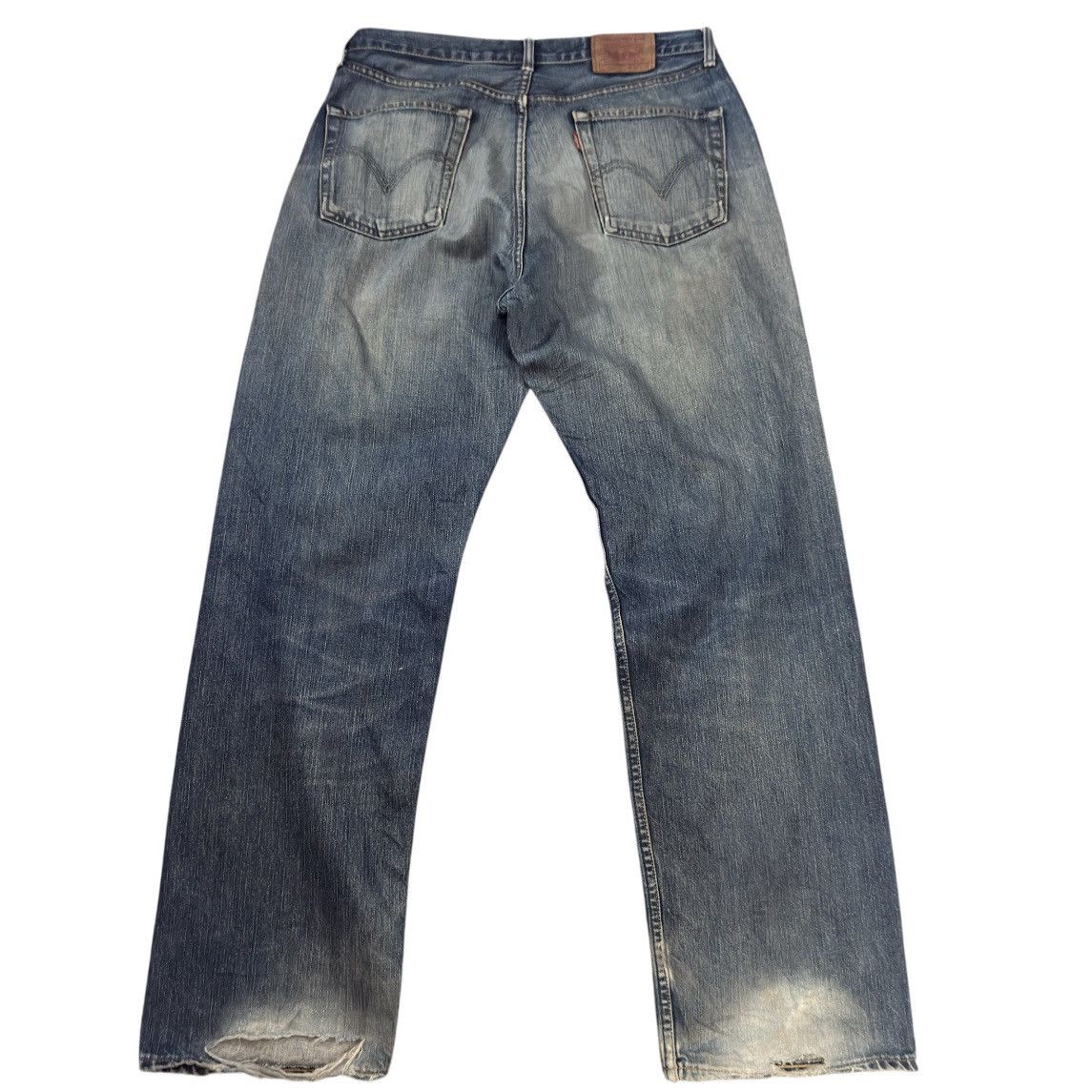 Fashion Victim Archives Baggy Vintage y2k Levis 504 Distressed Dirty Wash Size US 34 / EU 50 - 2 Thumbnail