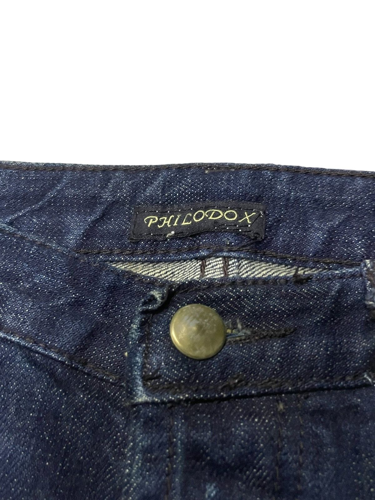 Tornado Mart Philodox Japan Flared Distressed Indigo Mud Jeans Denim Pant Size US 30 / EU 46 - 15 Thumbnail