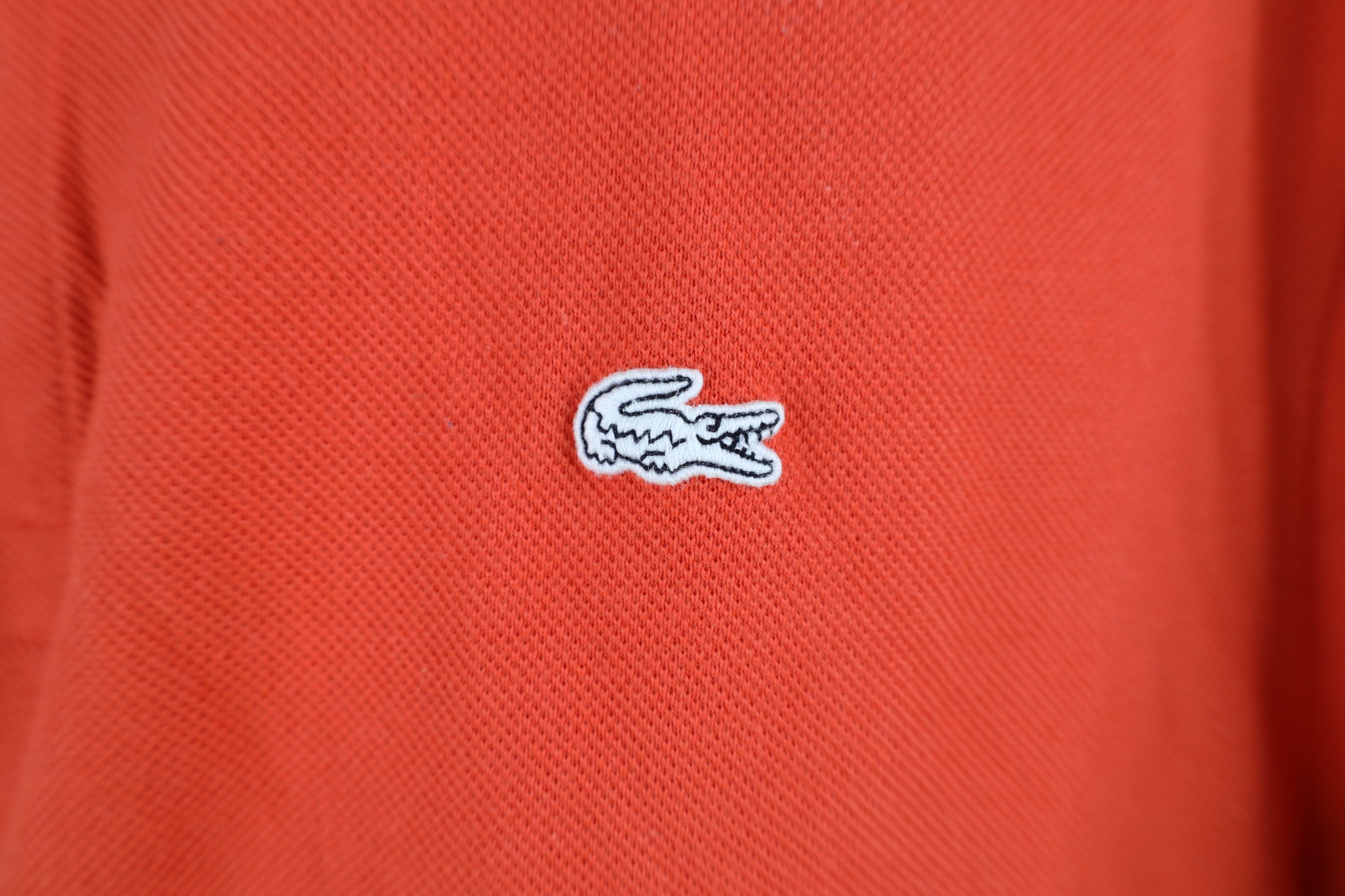 Lacoste × Vintage Lacoste Logo Pique Cotton Knit Collared Polo Shirt Orange Size US XL / EU 56 / 4 - 4 Thumbnail