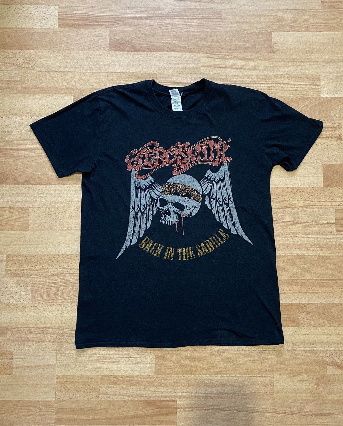 Authentic Lauren Moshi AEROSMITH Skull graphic t shirt S